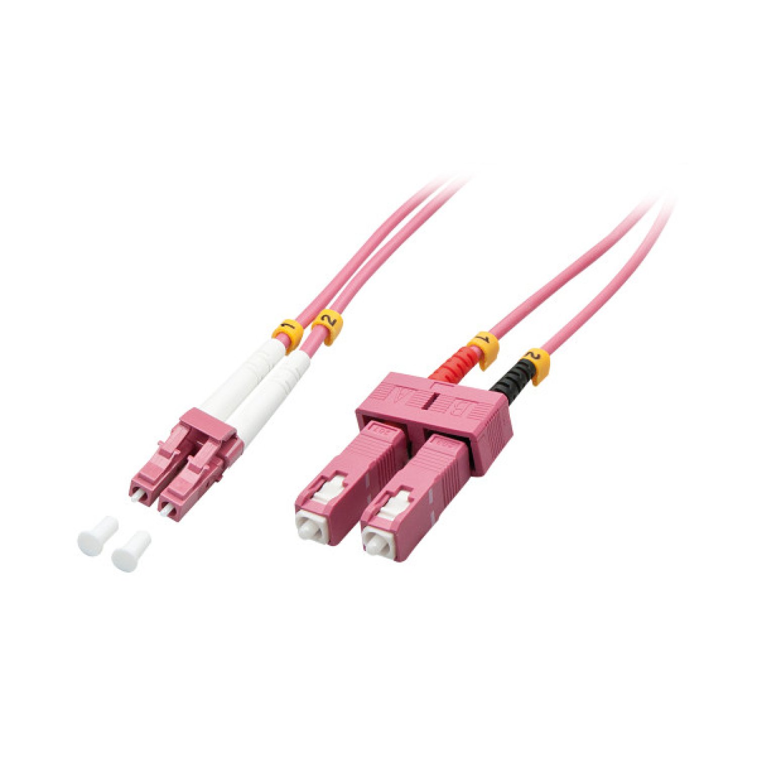 Lindy 46363 Cable de fibra óptica e InfiniBand 5 m LC SC Rosa