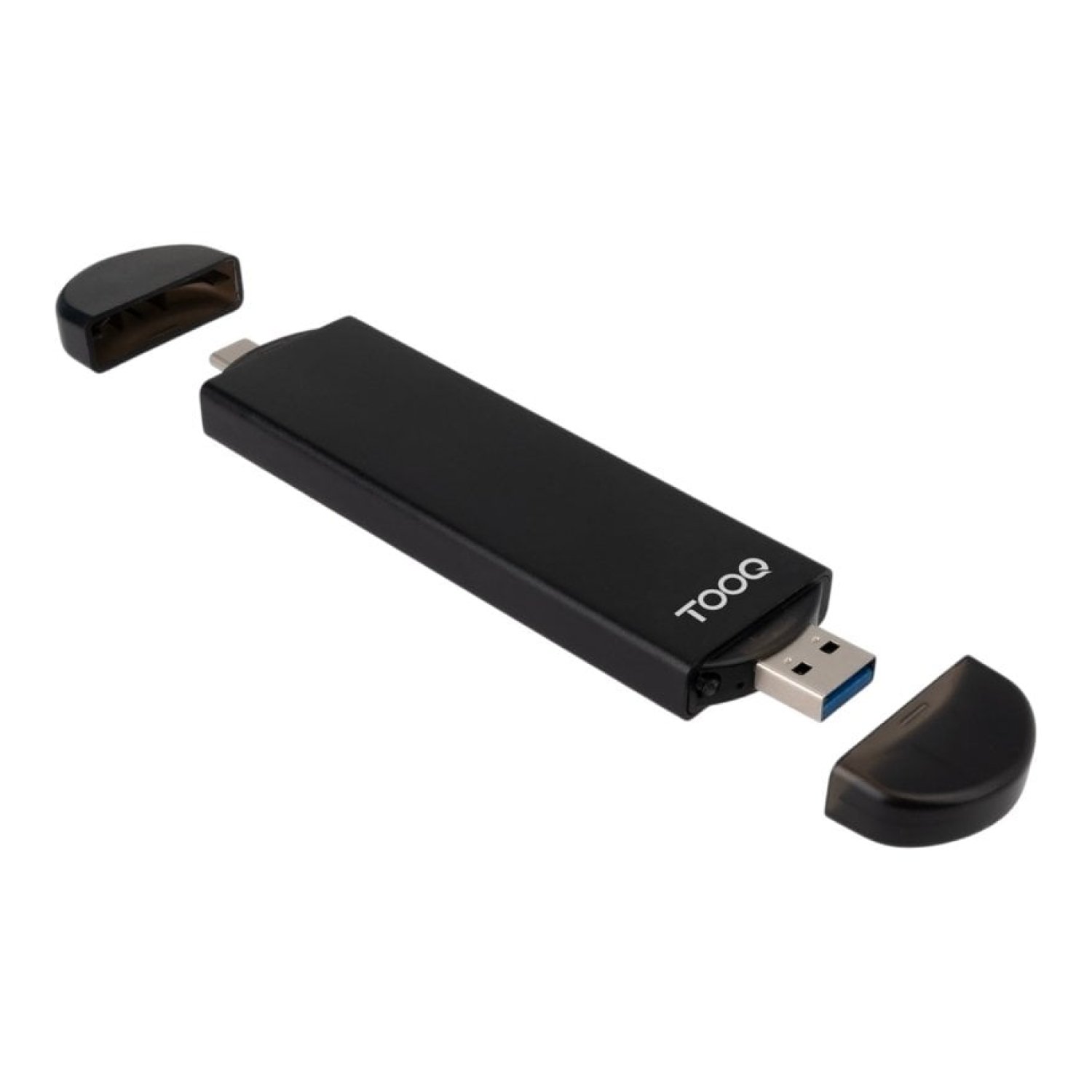 Caja Externa para Disco SSD M.2 NVMe TooQ TQE-2240B/ USB 3.0/ USB Tipo-C 3.2 Gen2