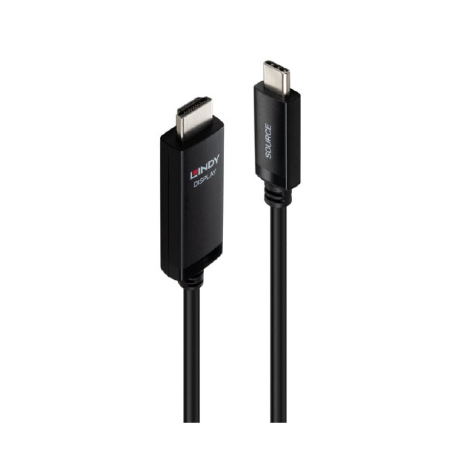 Lindy 43436 adaptador de cable de vídeo 5 m USB Tipo C HDMI Negro