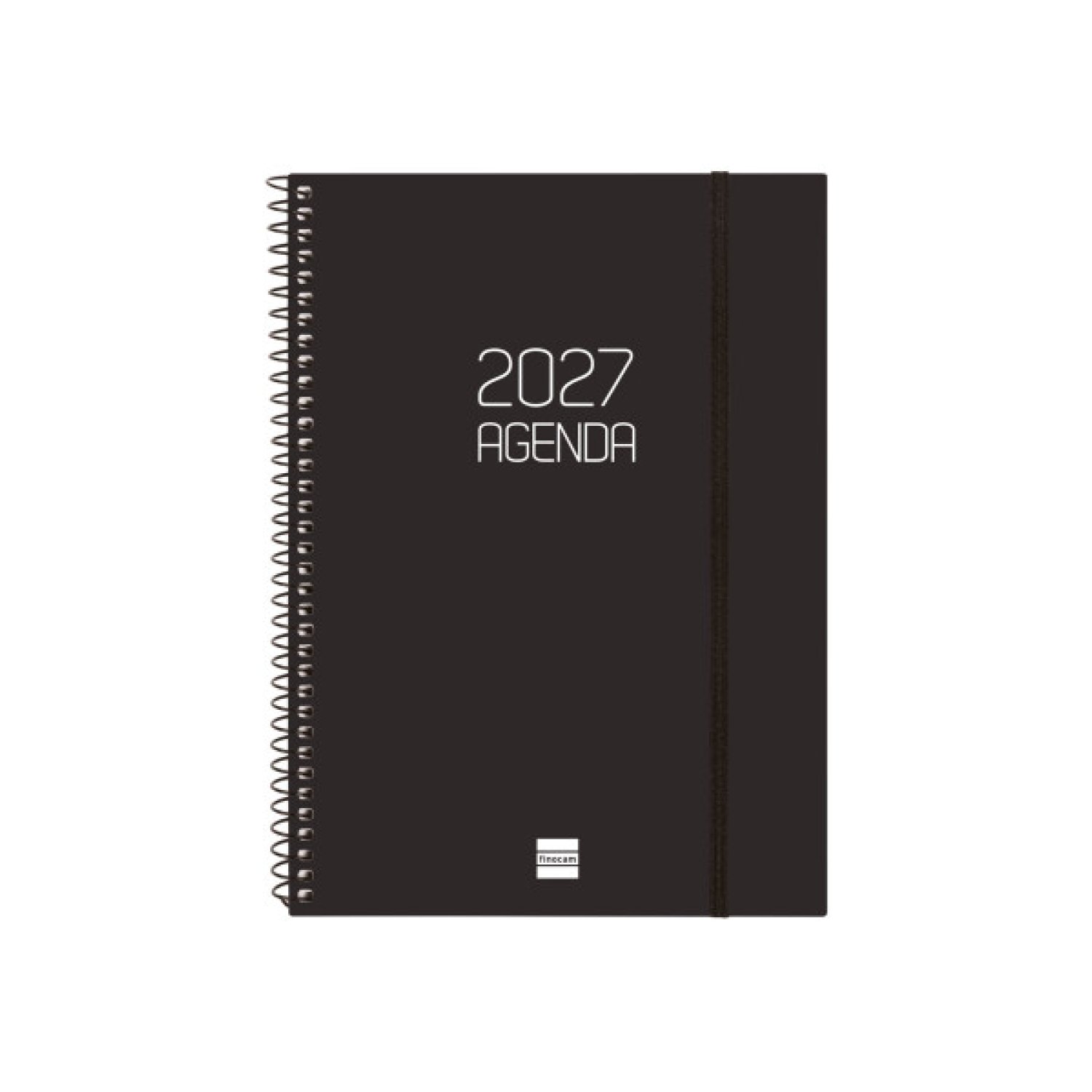 AGENDA 2027 BASIC OPAQUE E10 155X212MM SEMANA VISTA HORIZONTAL NEGRO FINOCAM 742766027
