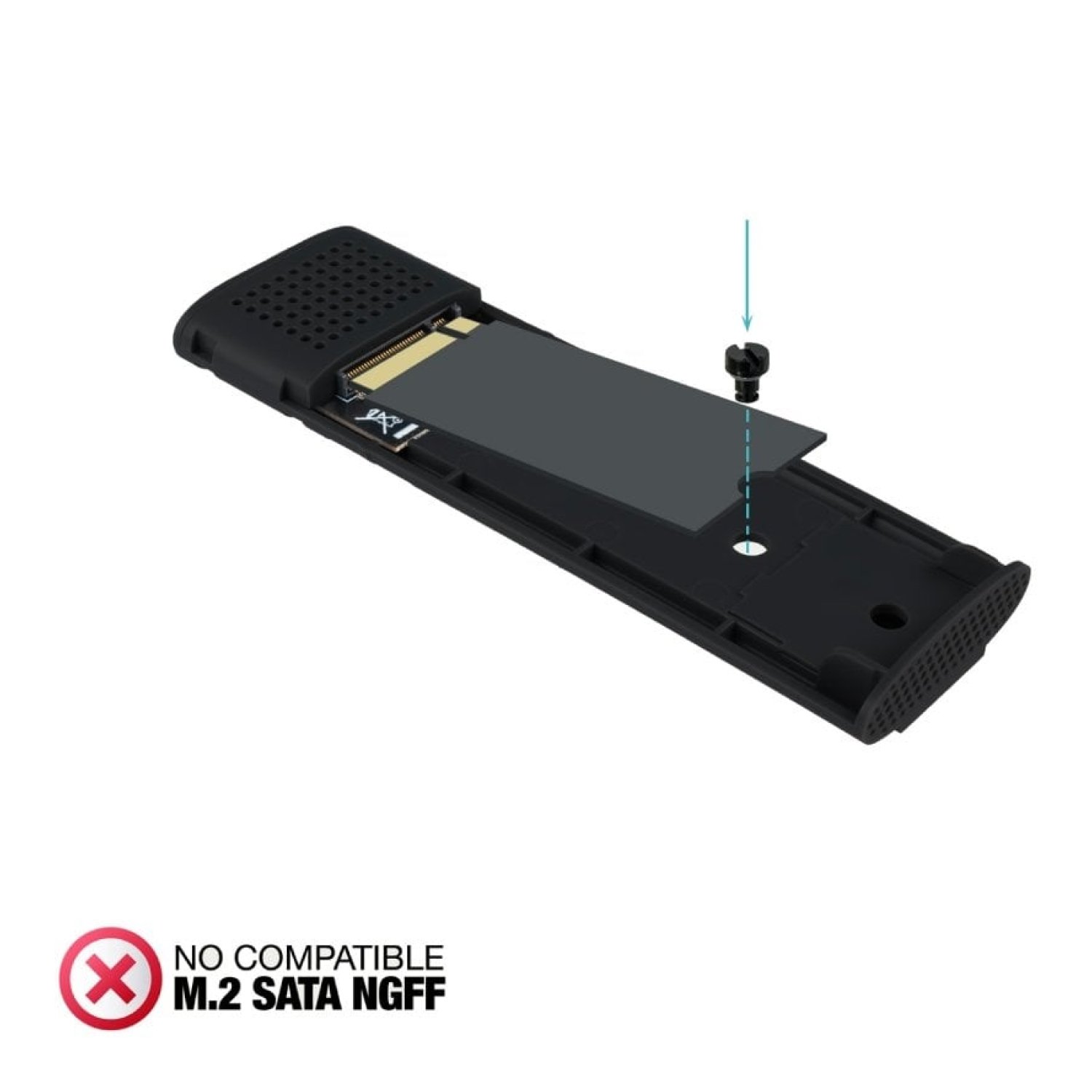 Caja Externa para Disco SSD M.2 NVMe TooQ TQE-2230B/ USB 3.1