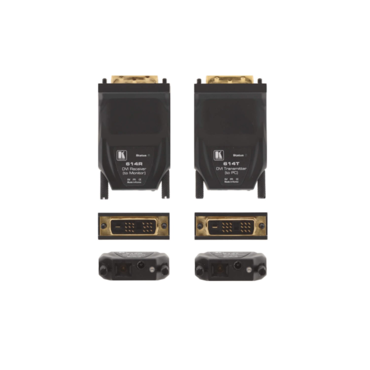 Kramer Electronics 614R/T(SET)/US Transmisor y receptor de señales AV Negro