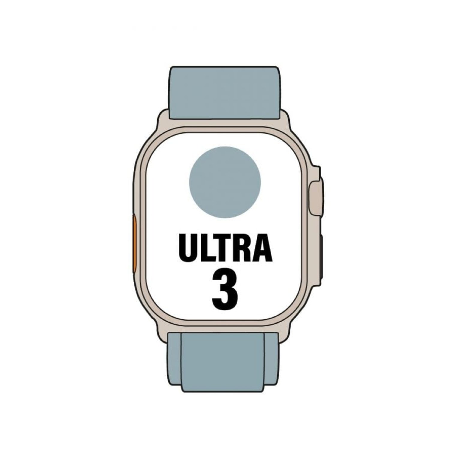 Apple Watch Ultra 3/ GPS/ Cellular/ 49mm/ Caja de Titanio Natural/ Correa Loop Alpine Azul Claro L