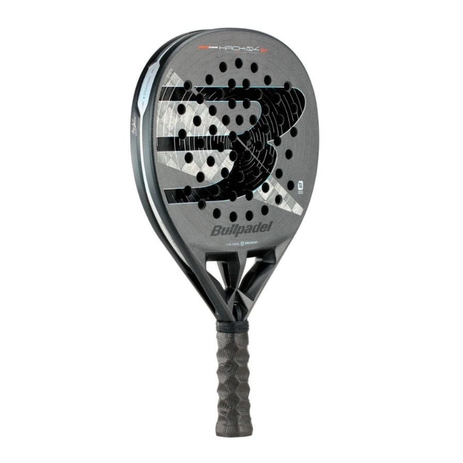 Pala de Pádel Bullpadel Hack 04 Hybrid 2026 (Paquito Navarro)/ Negra y Gris