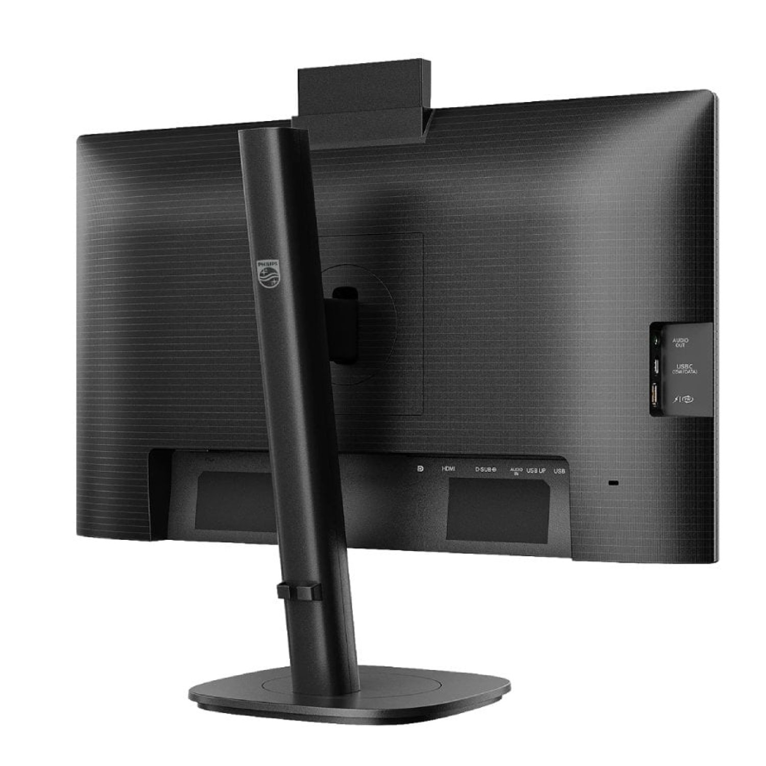 Monitor Profesional Philips 24B2N3200JH 23.8"/ Full HD/ Webcam/ Multimedia/ Regulable en altura/ Negro
