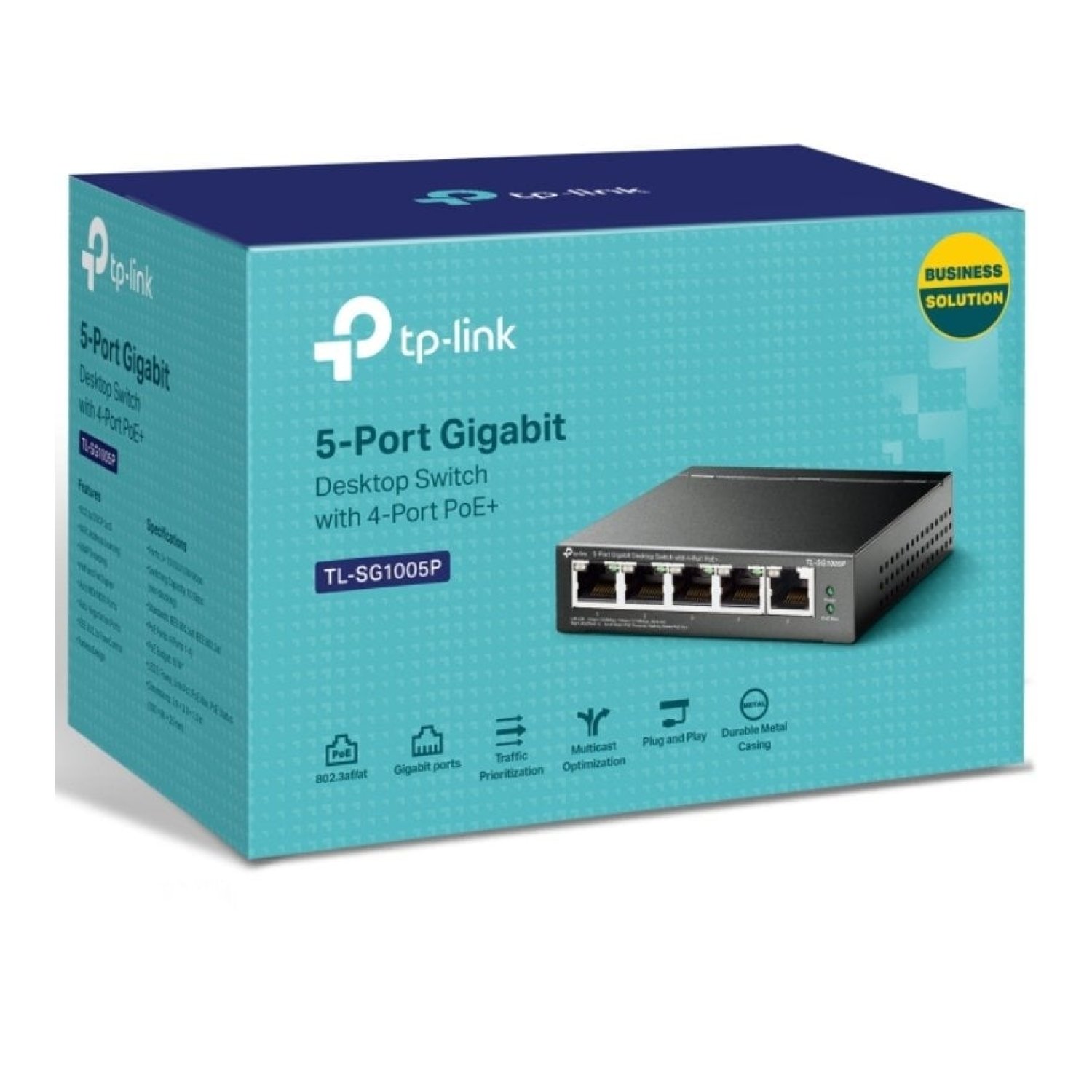 Switch TP-Link TL-SG1005P V2 5 Puertos/ RJ-45 10/100/1000 PoE