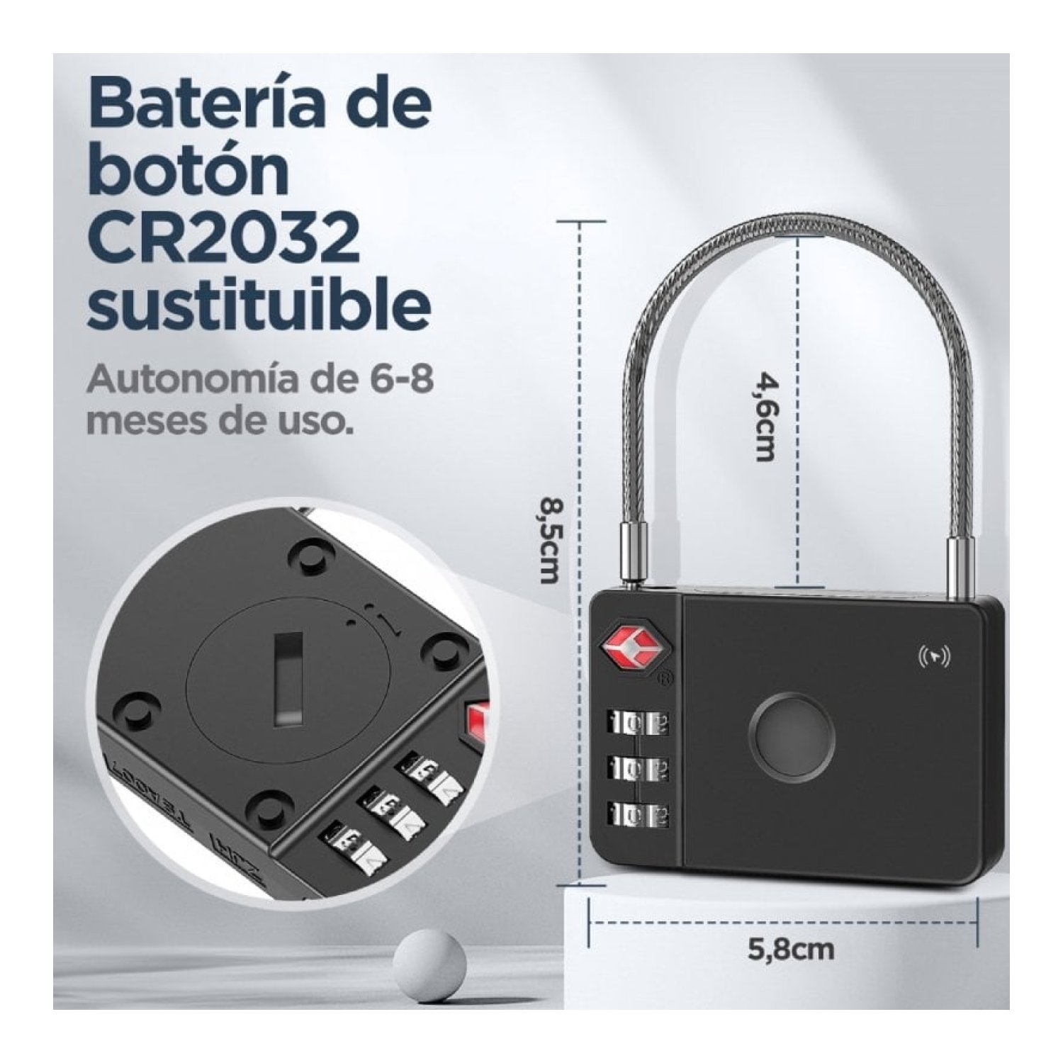 Candado Localizador Inteligente Muvit For Change MiLi MiLock Duo MCLOK0001/ Combinación de 3 Dígitos