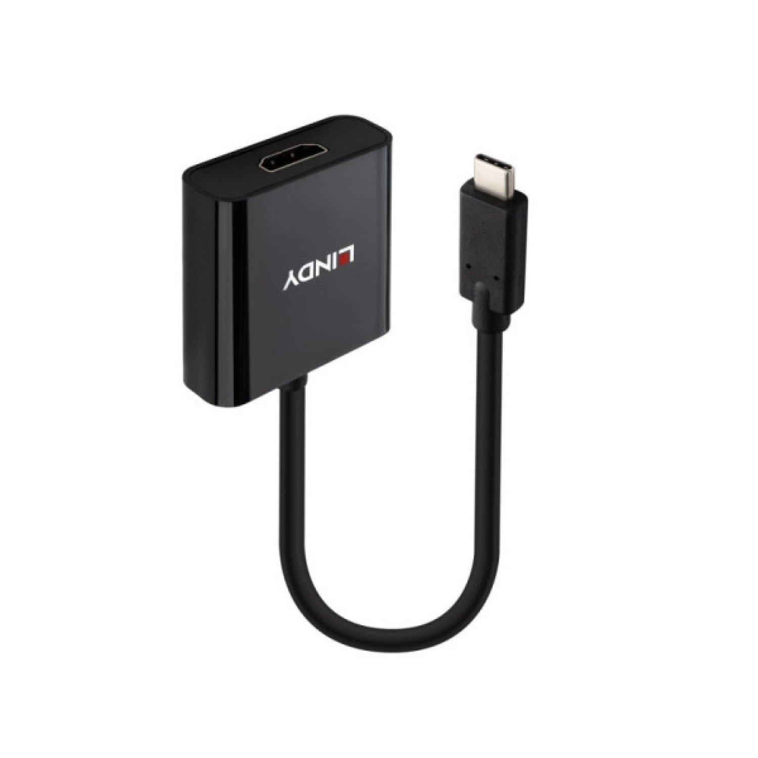 Lindy 43438 adaptador de cable de vídeo 0,15 m USB Tipo C HDMI Negro