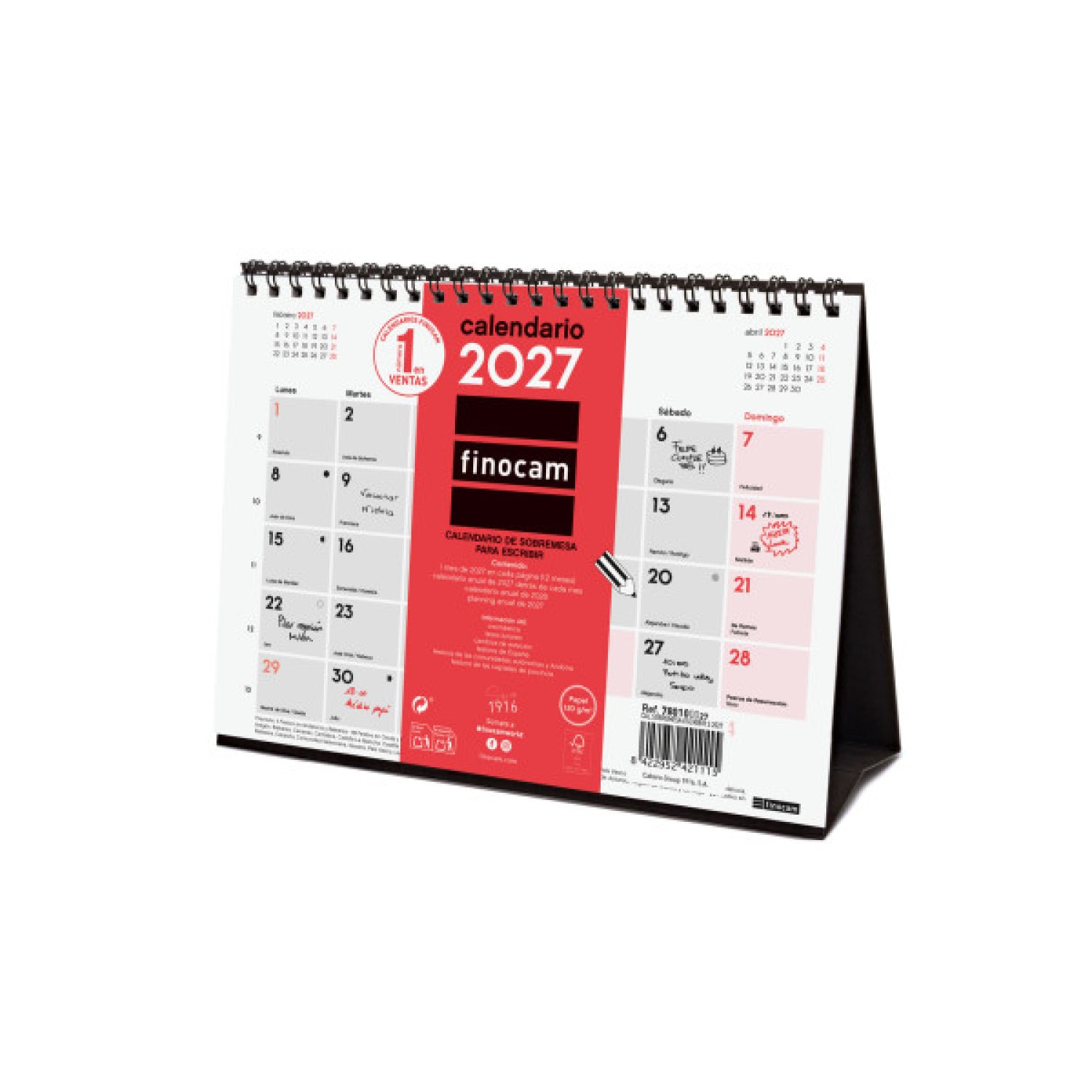 CALENDARIO 2027 SOBREMESA NEUTRO ESCRIBIR S 210X150MM FINOCAM 780100027
