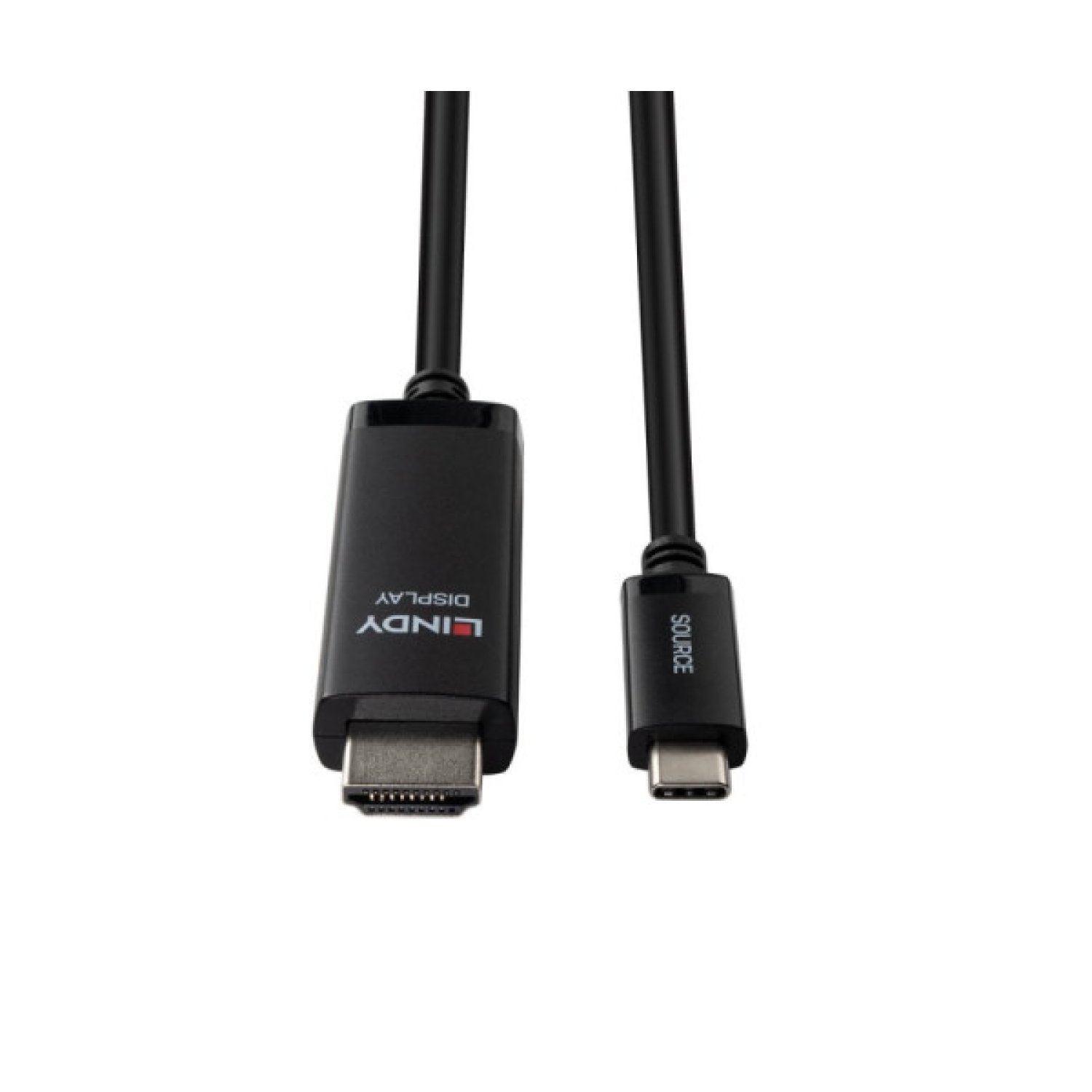 Lindy 43433 adaptador de cable de vídeo 1 m USB Tipo C HDMI Negro