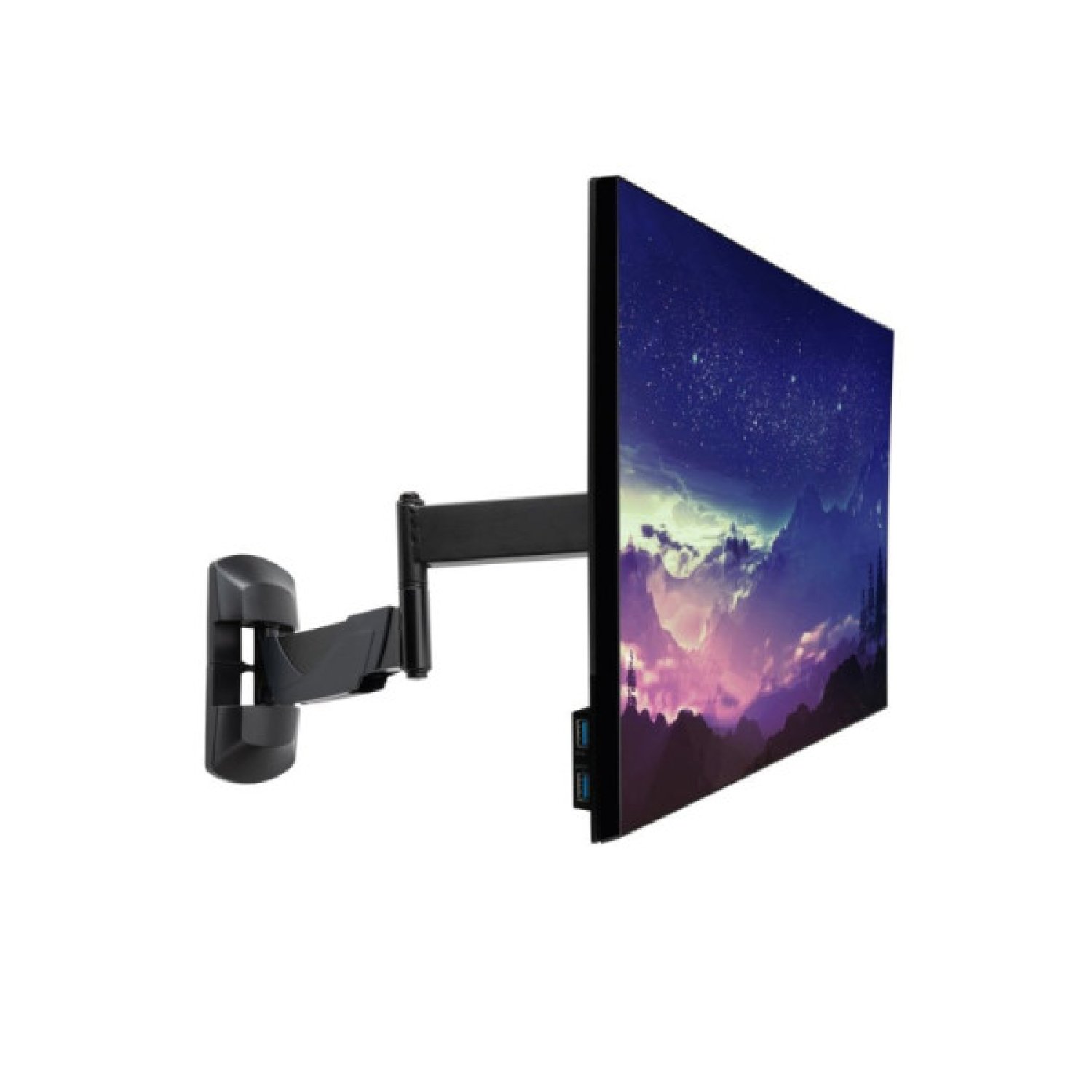 Lindy 40714 soporte para monitor 66 cm (26") Pared Negro