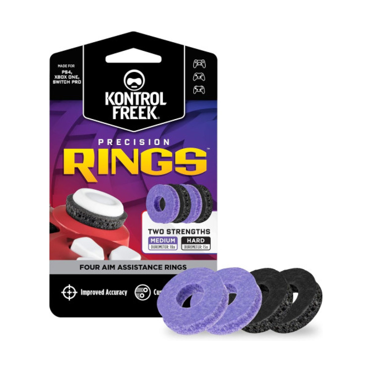 ACCESORIO GAMEPAD KONTROLFREEK BY STEELSERIES Precision Rings BLACK/PURPLE 4005-BP