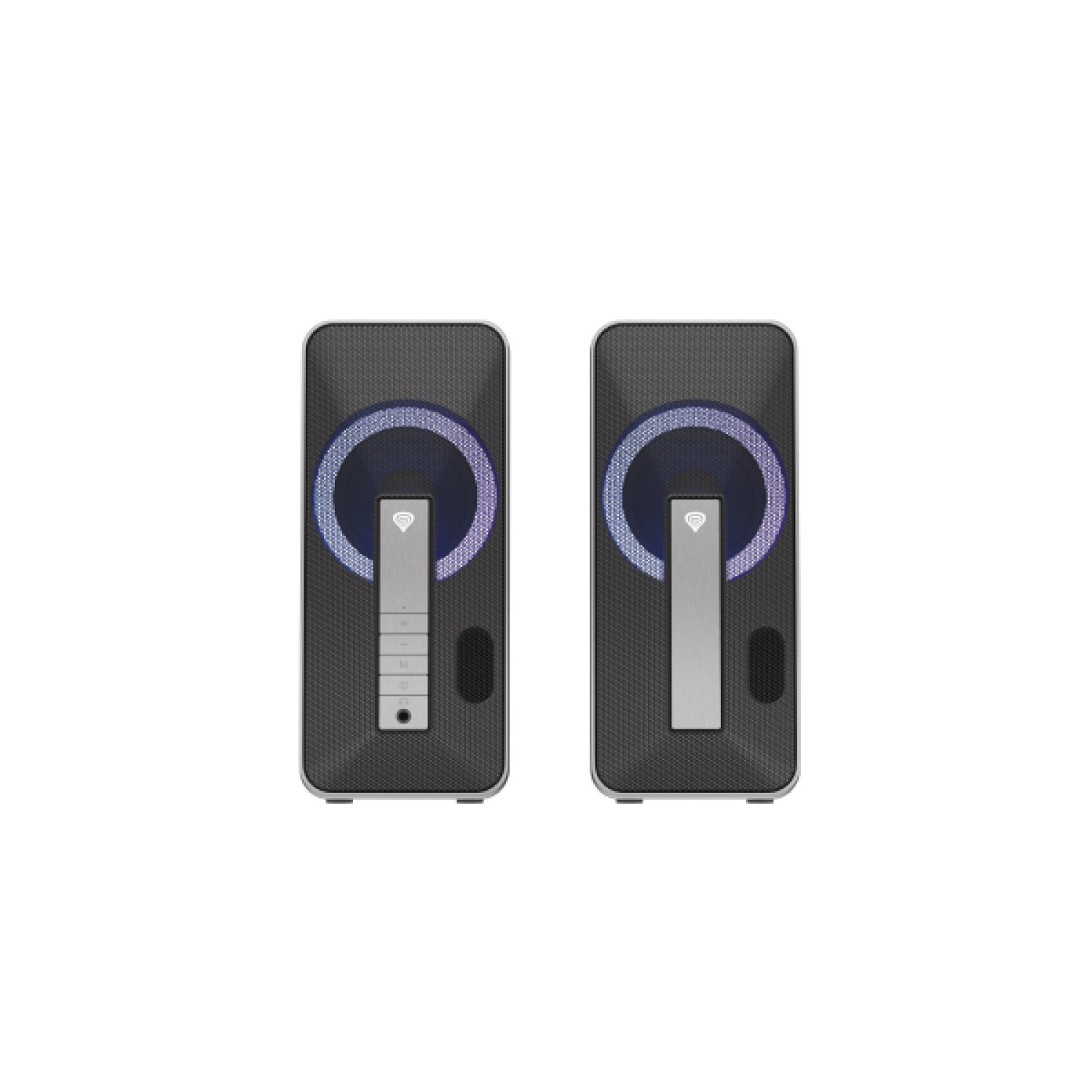 GENESIS Helium 100 BT RGB conjunto de altavoces 10 W PC/ordenador portátil Negro, Plata 2.0 canales Bluetooth
