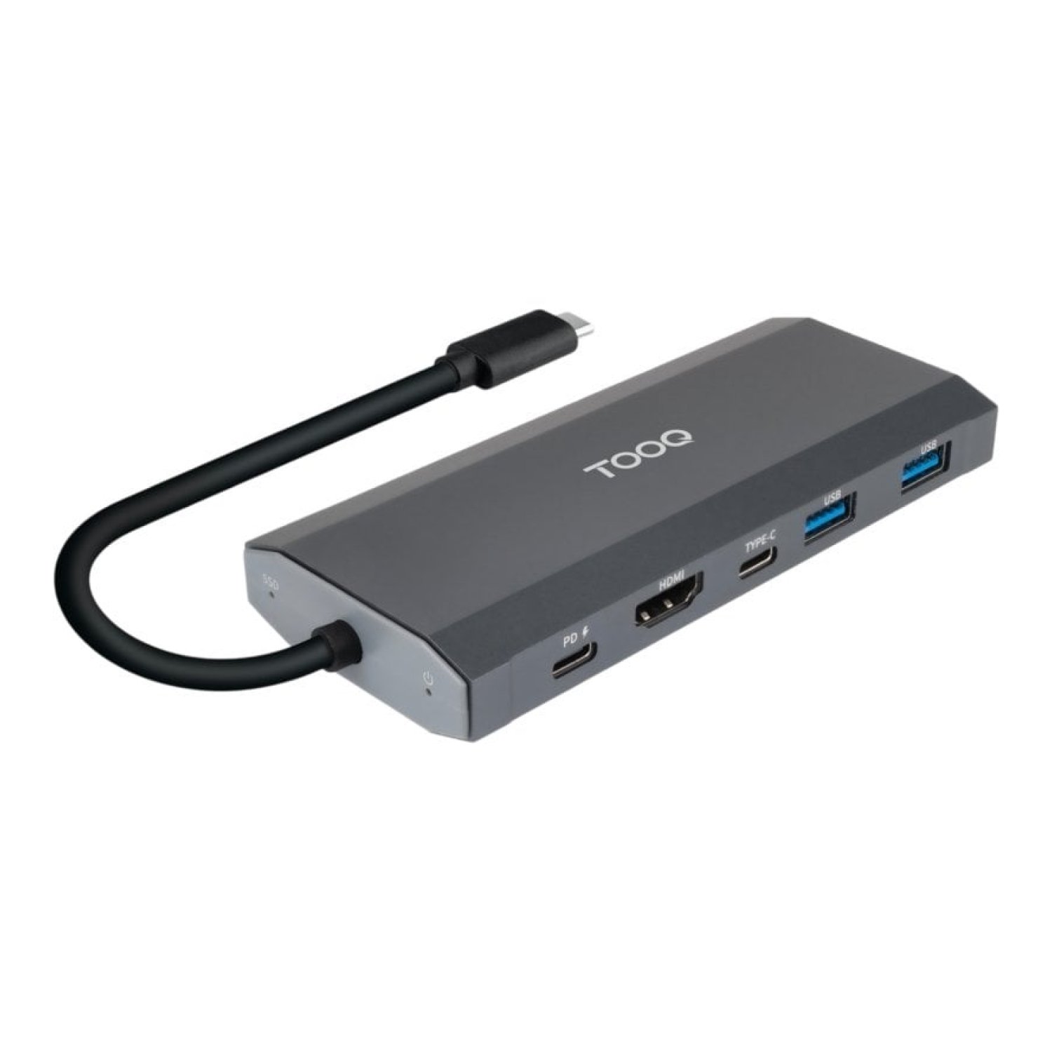Docking USB Tipo-C TooQ TQE-2241G/ Ranura SSD M.2/ 1xHDMI/ 2xUSB/ 1xUSB Tipo-C/ 1xLector Tarjetas/ 1xUSB Tipo-C PD