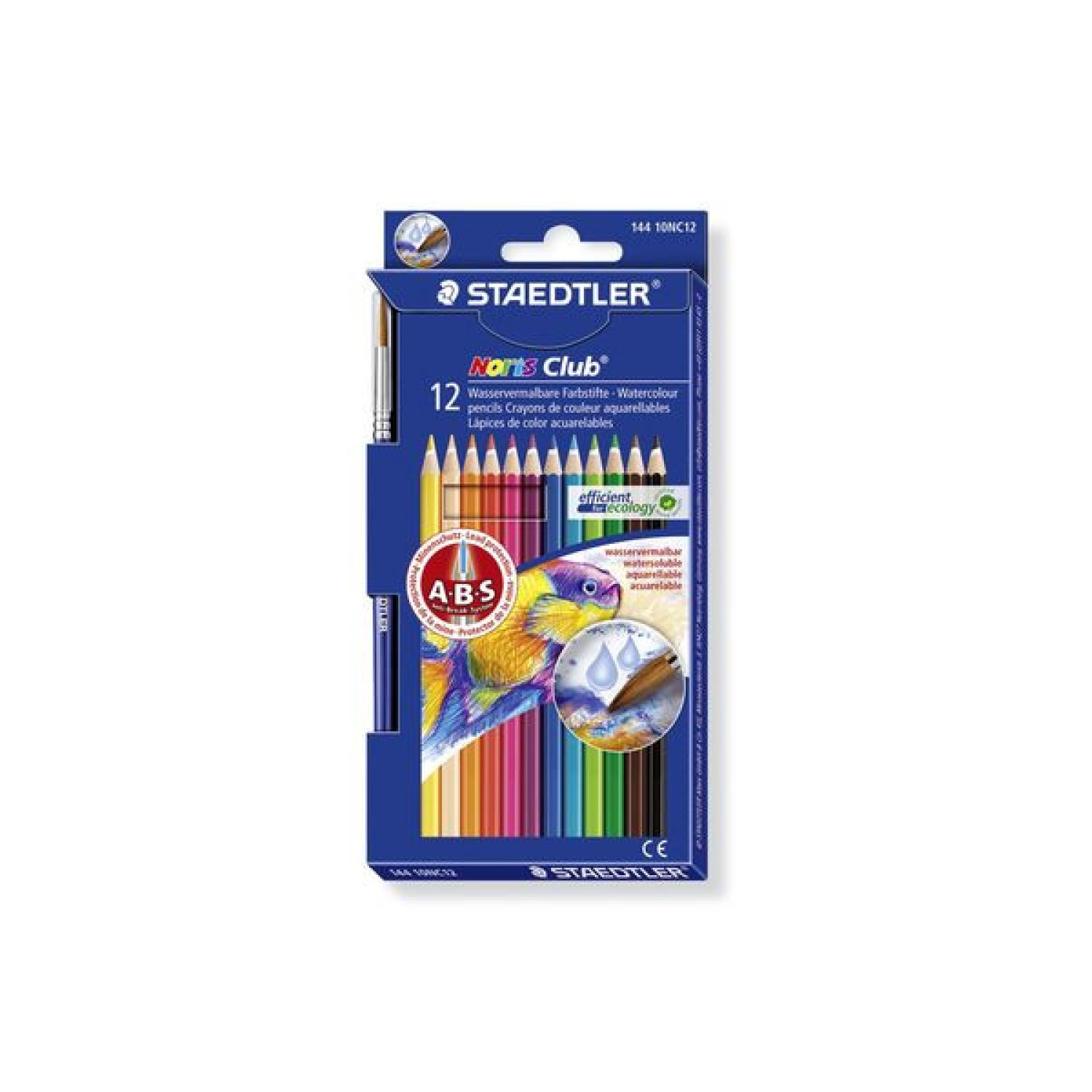 LÁPICES COLOR NORIS AQUARELL 144 10, ESTUCHE 12 PZAS STAEDTLER 144 10NC12