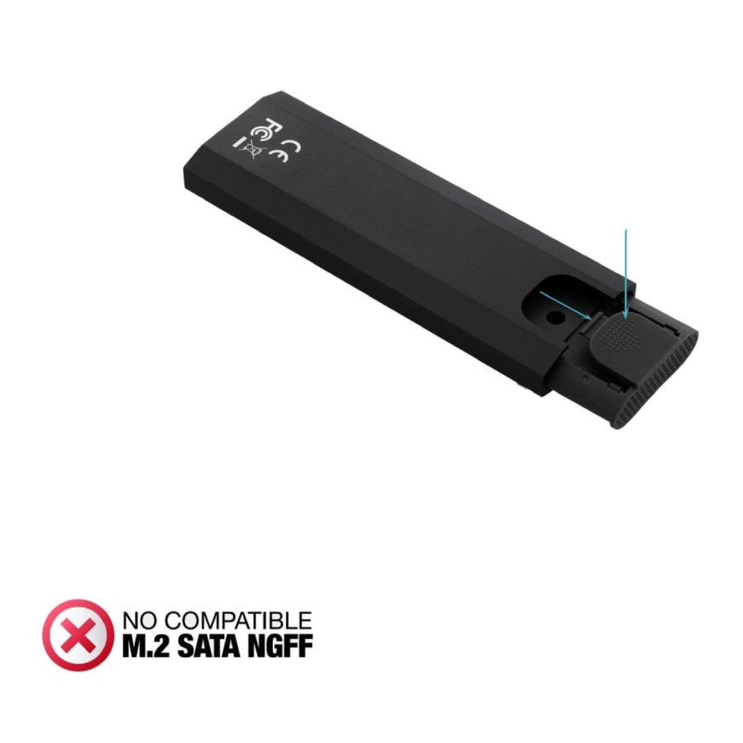 Caja Externa para Disco SSD M.2 NVMe TooQ TQE-2231B/ USB 3.1