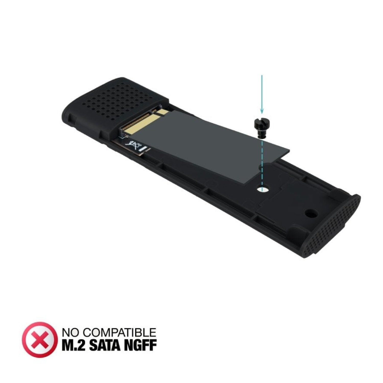 Caja Externa para Disco SSD M.2 NVMe TooQ TQE-2231B/ USB 3.1