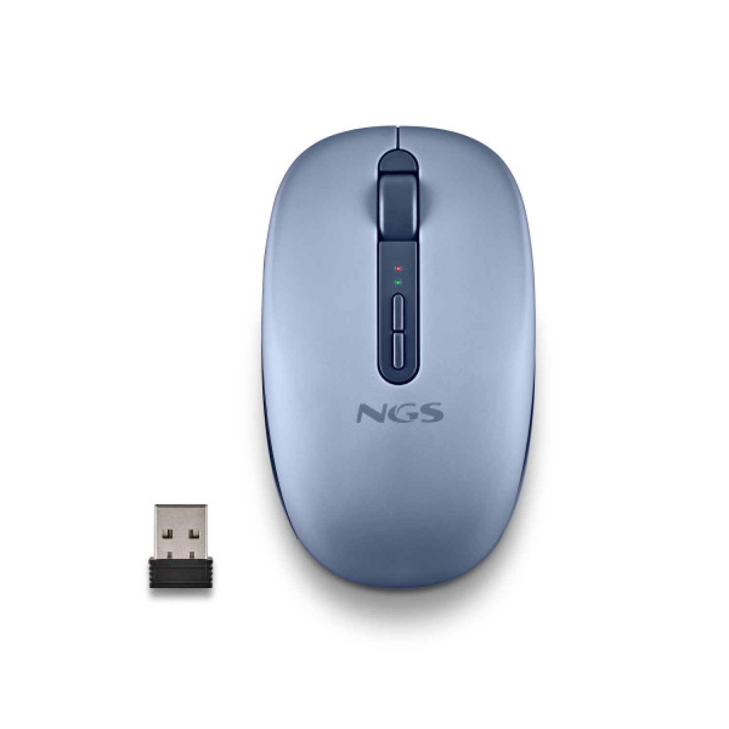 Ratón Ergonómico Inalámbrico NGS Fog Dual FOGDUALBLUE Silencioso/ Hasta 1600 DPI/ Azul