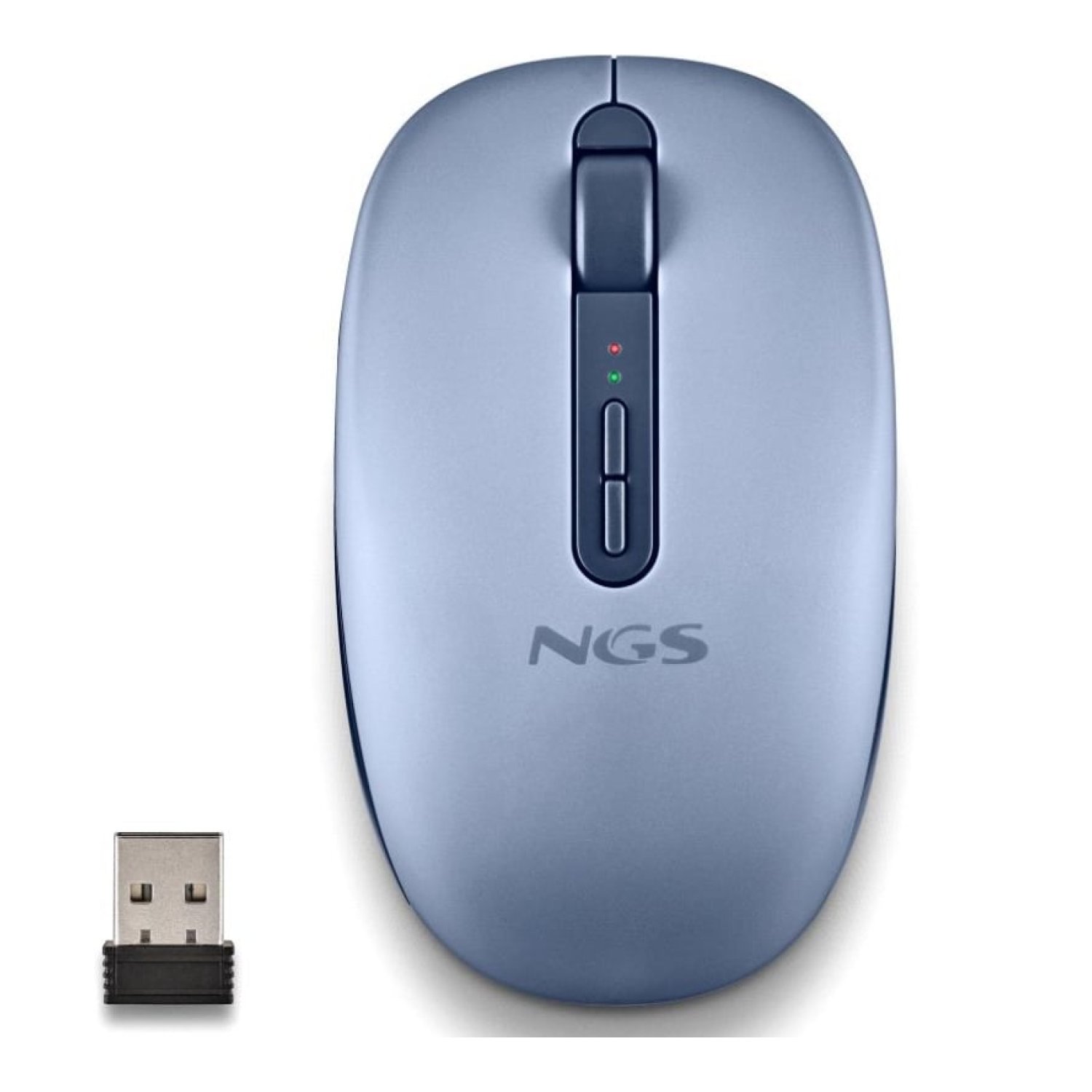 Ratón Ergonómico Inalámbrico NGS Fog Dual FOGDUALBLUE Silencioso/ Hasta 1600 DPI/ Azul