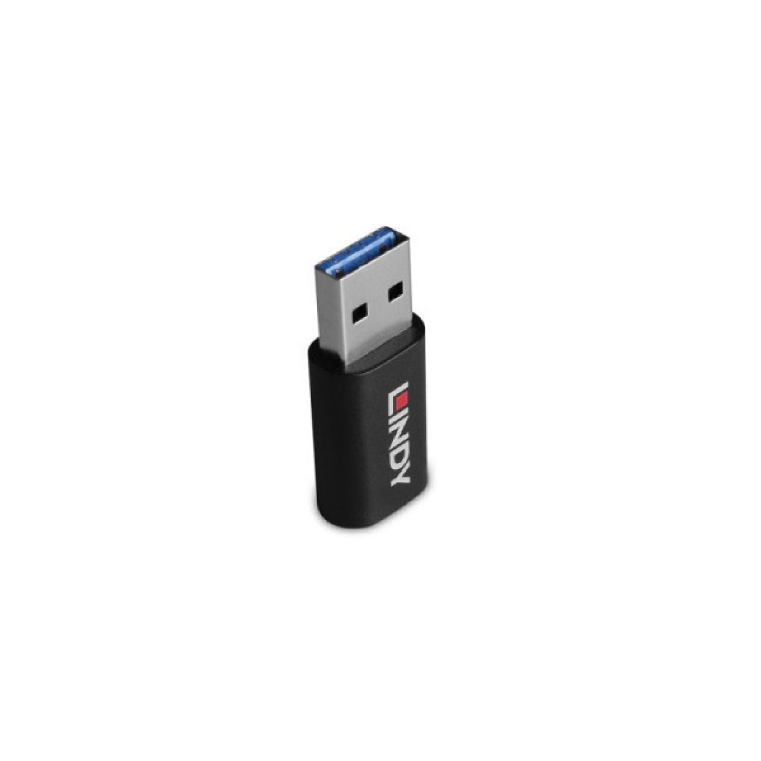 Lindy 71264 cambiador de género para cable USB Type A USB Type C Negro