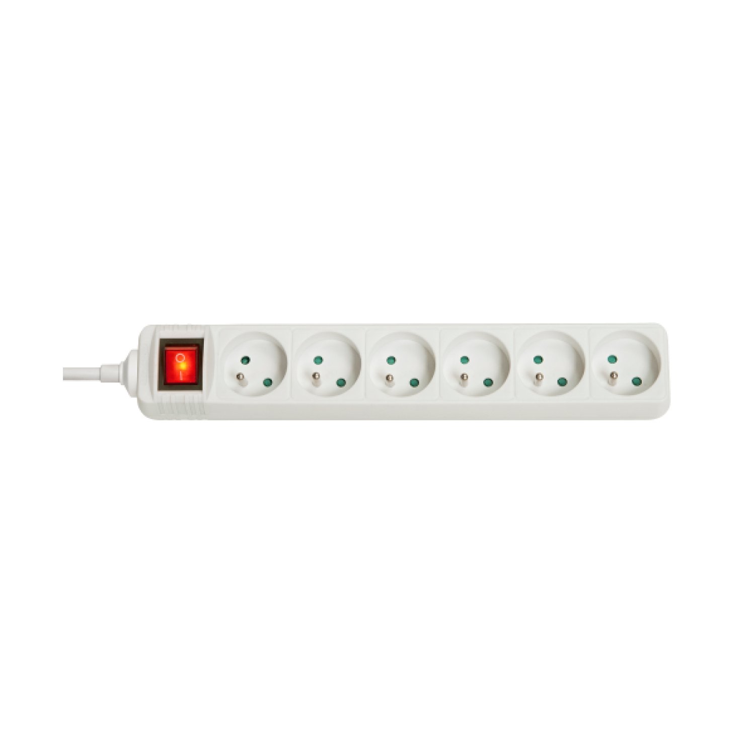 Lindy 73126 base múltiple 6 salidas AC Interior Blanco