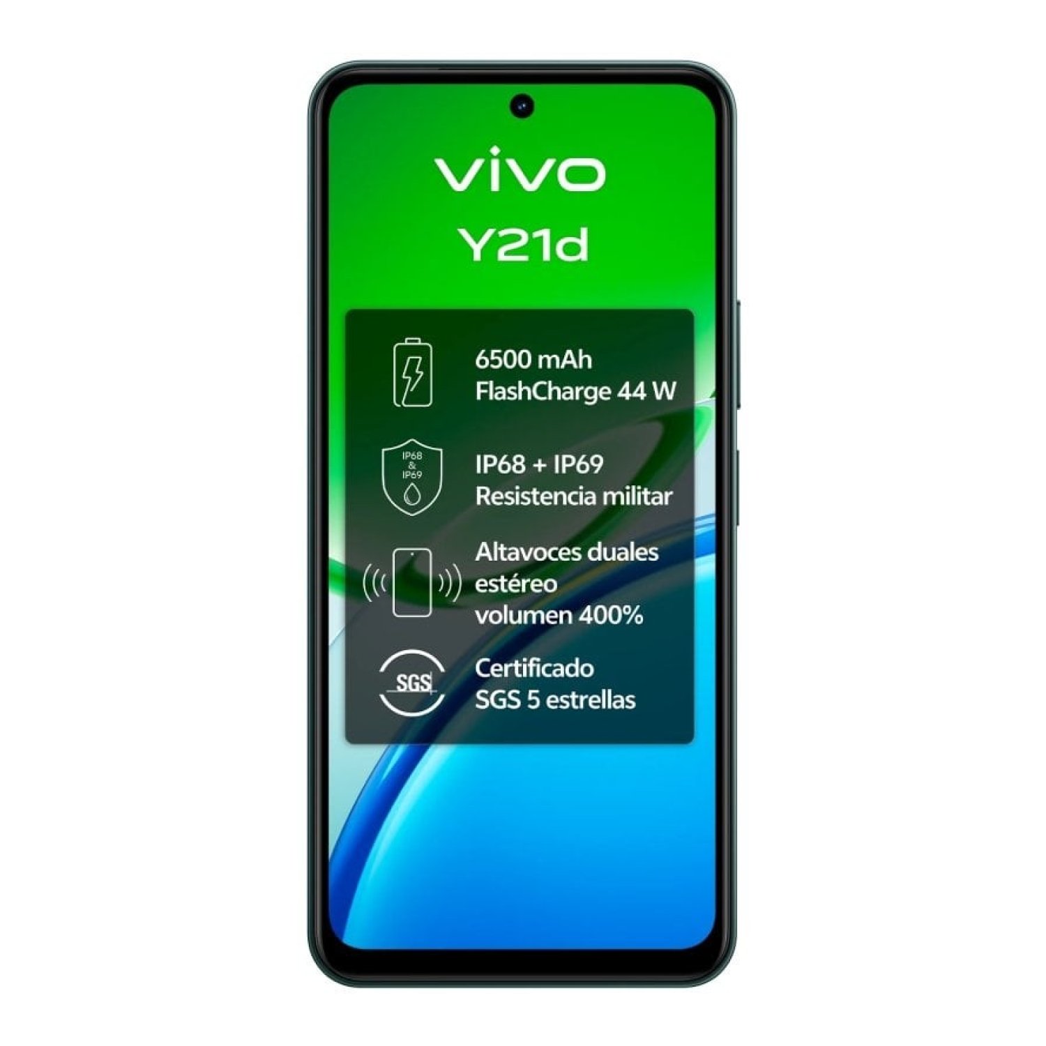 Smartphone Vivo Y21d 4GB/ 128GB/ 6.68"/ Verde