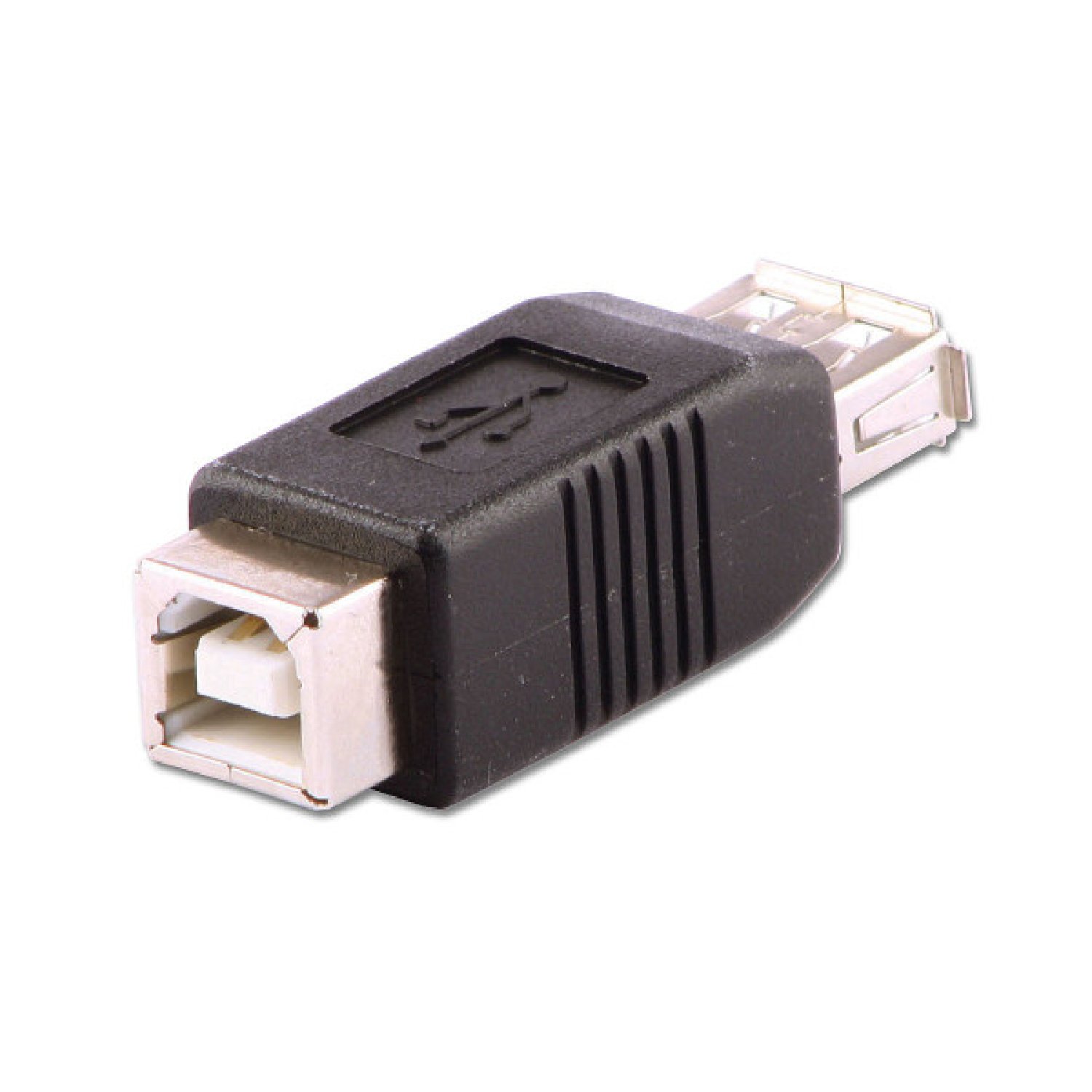 Lindy 71228 cambiador de género para cable USB A USB B Negro