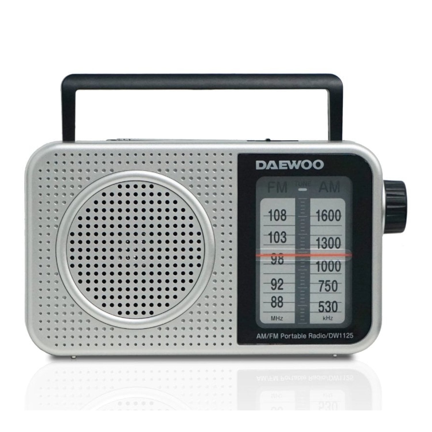 Radio Portátil Daewoo DW1125/ a Pilas/ Gris Metalizado