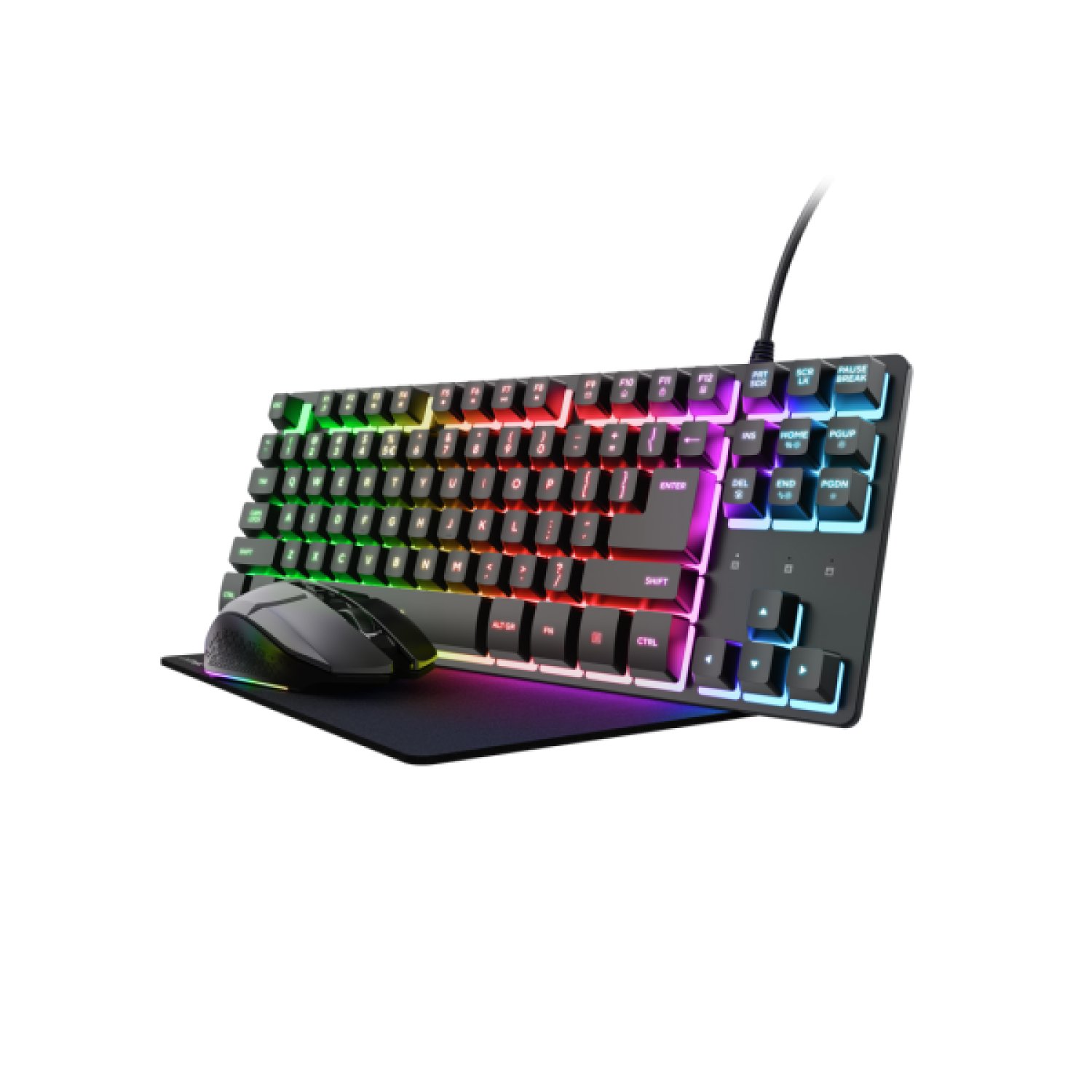 Trust GXT 794 3-in-1 Gaming teclado Ratón incluido Juego USB QWERTY Español Negro