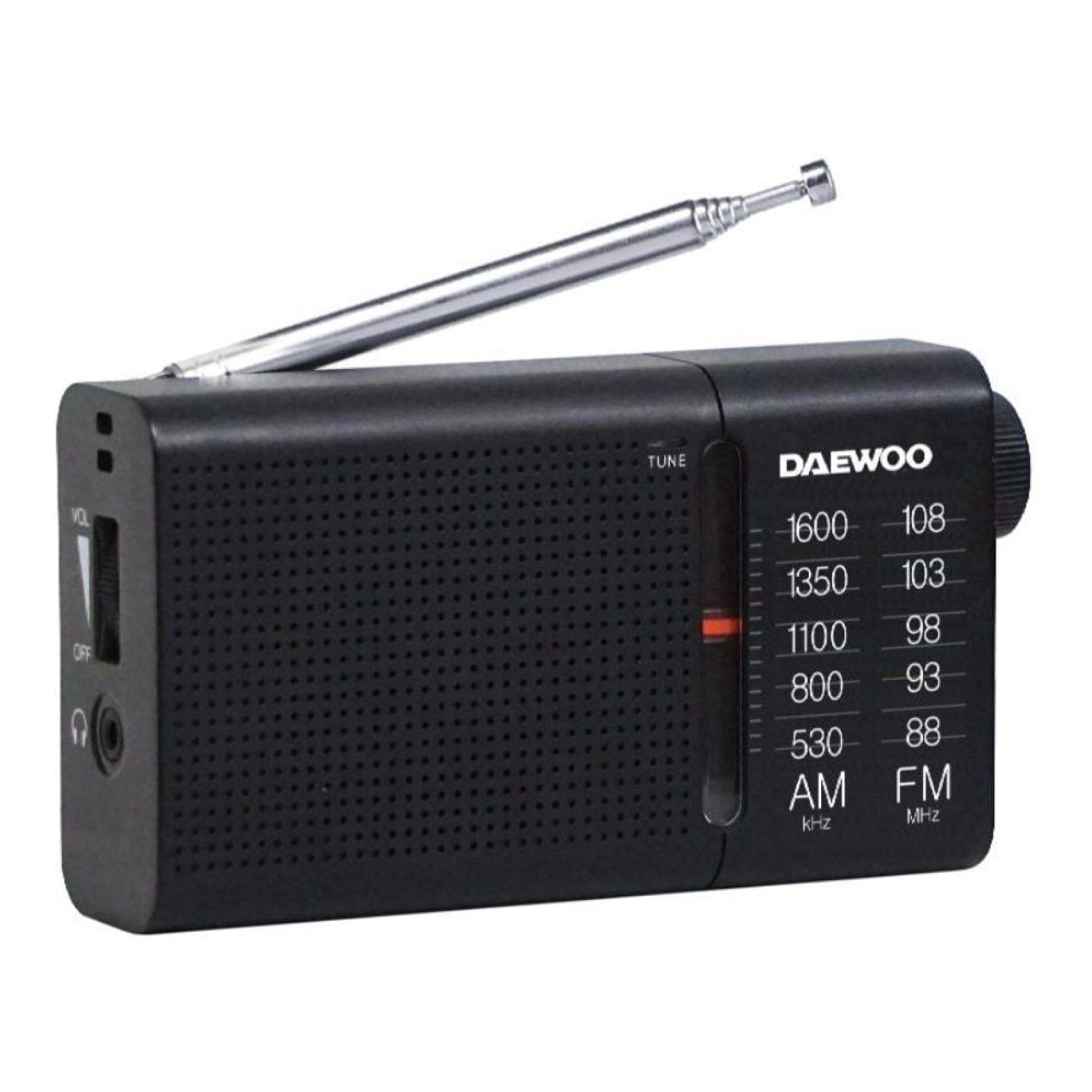 Radio Portátil Daewoo DW1119/ Negra