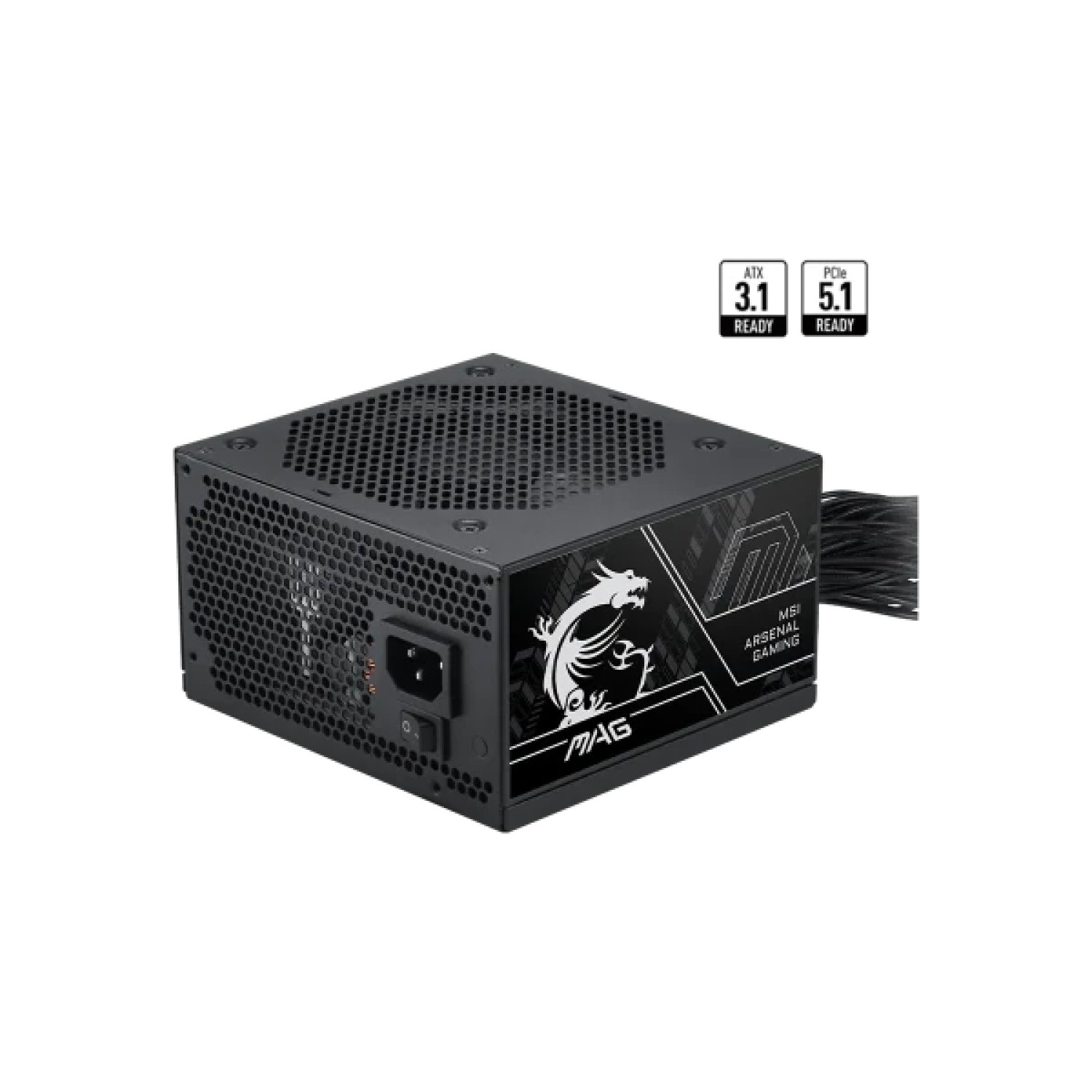 FUENTE ALIMENTACION MSI MAG A750BN PCIE5 III,PSU,750W,80 PLUS BRONZE,120MM,EPSX2,PCI-E (6+2 PIN)X2,PCI-E 5.1 (16 PIN)X1,SATA (15PIN)X3,ACTIVE PFC