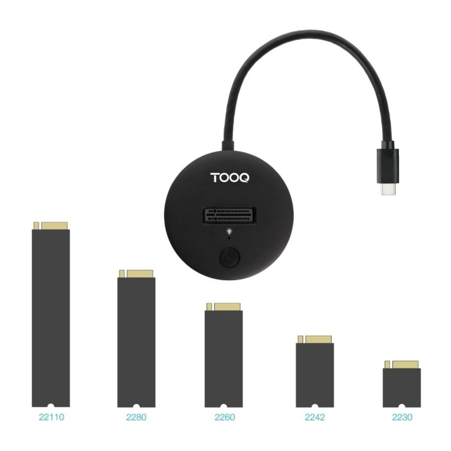 Docking Station para SSD M2 SATA/NVMe TooQ TQDS-100B