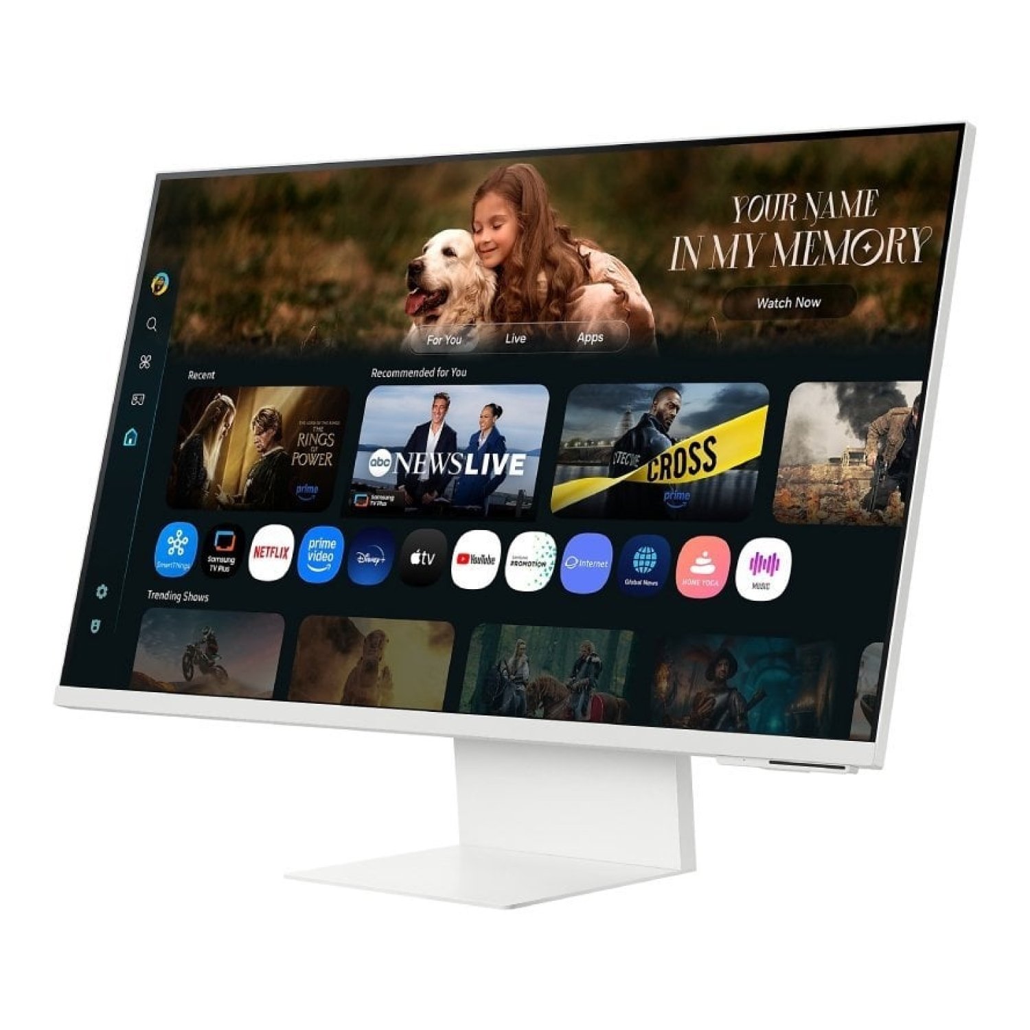 Smart Monitor Samsung M8 M80F S32FM801UU 32"/ 4K/ Multimedia/ Regulable en altura/ Smart TV/ Webcam/ Blanco