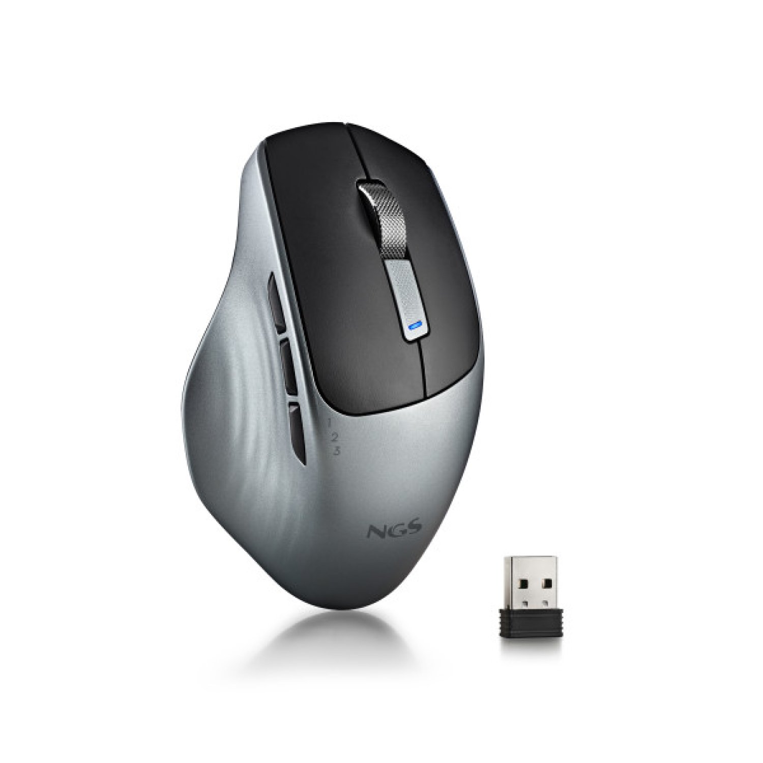 NGS LUSH-RB ratón Oficina mano derecha RF inalámbrico Óptico 1600 DPI