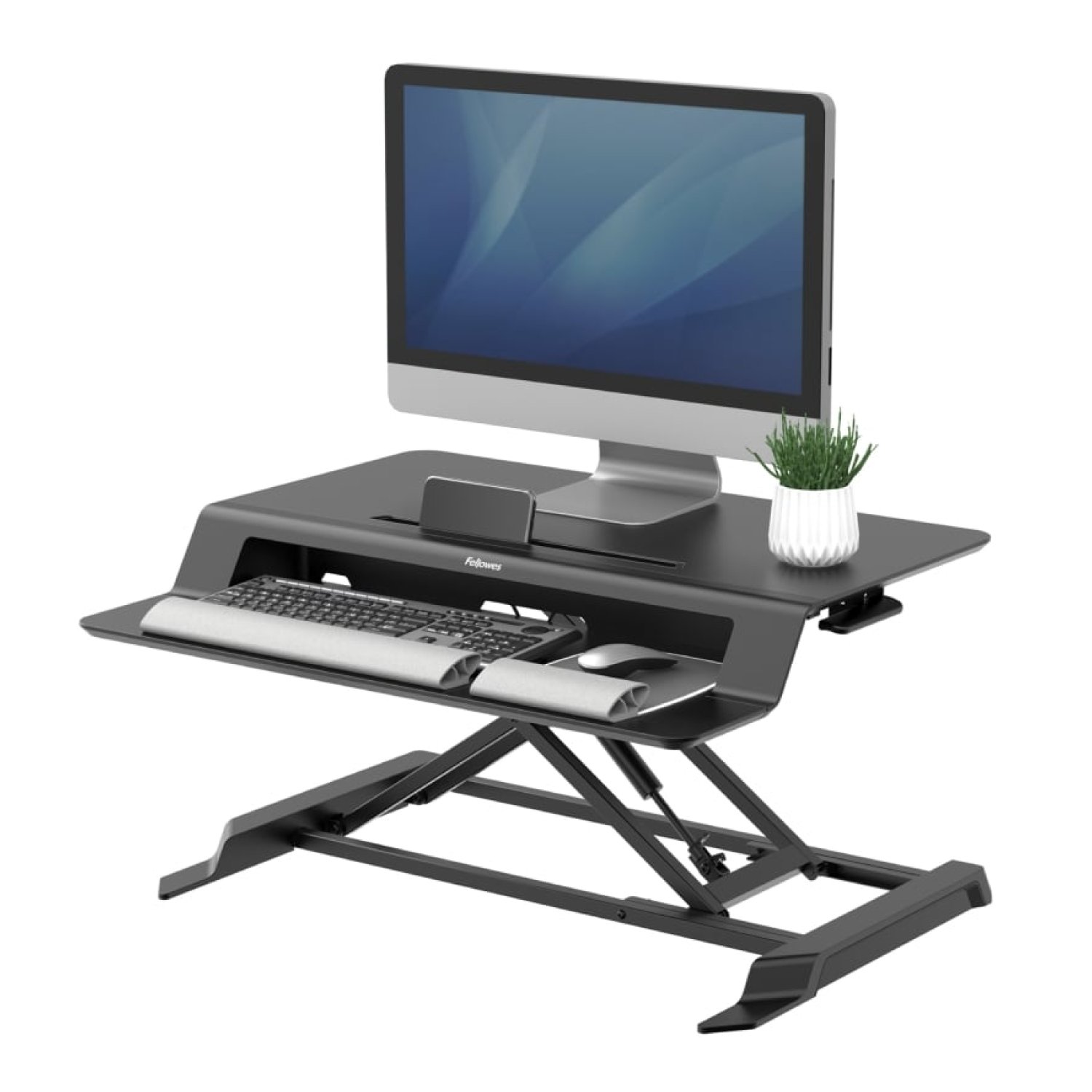 Soporte de Sobremesa Elevable Fellowes Sit-Stand Lotus LT/ hasta 17kg/ Negro