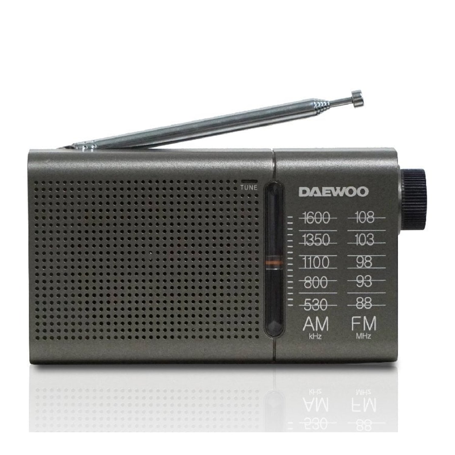 Radio Portátil Daewoo DW1035/ a Pilas/ Gris Oscuro