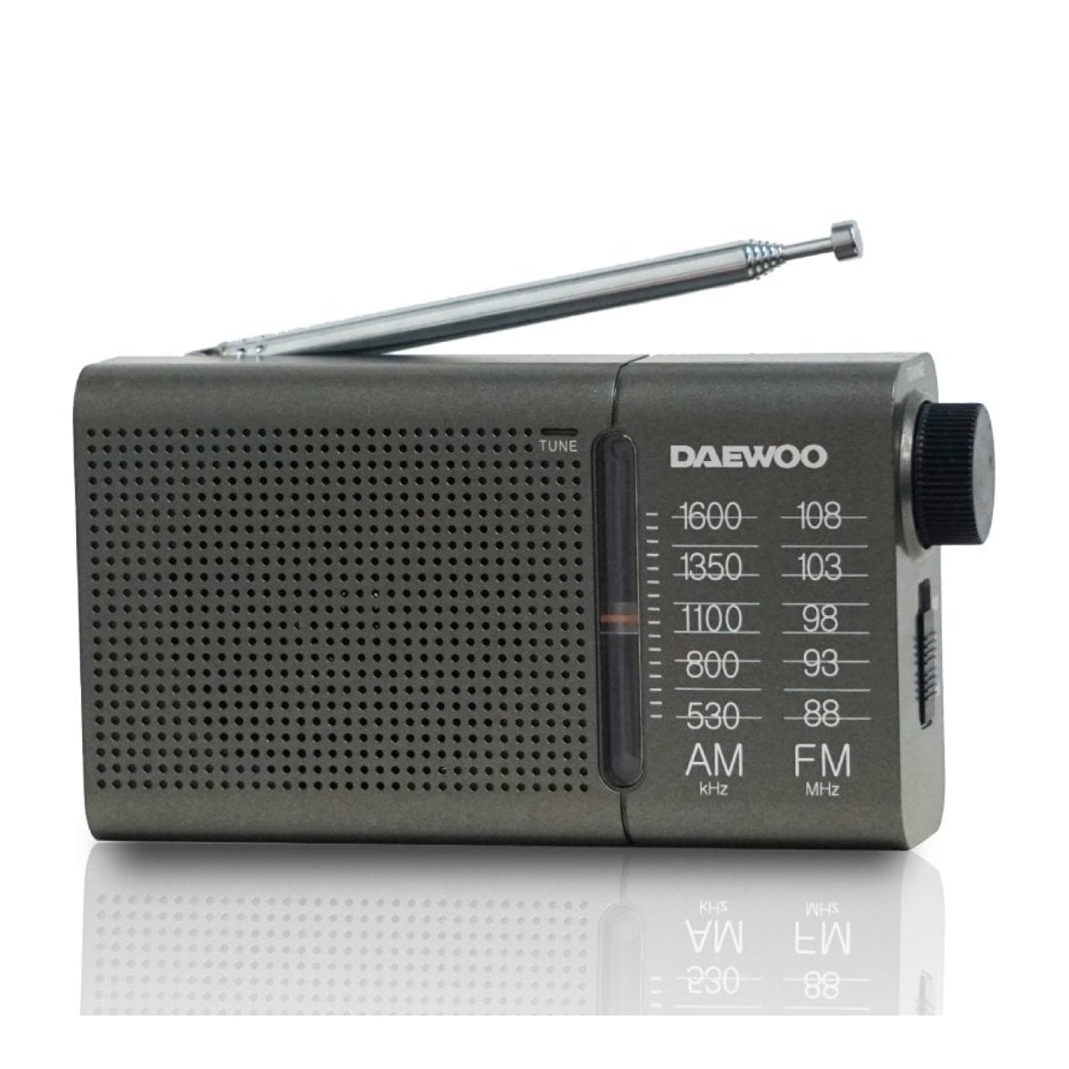 Radio Portátil Daewoo DW1035/ a Pilas/ Gris Oscuro