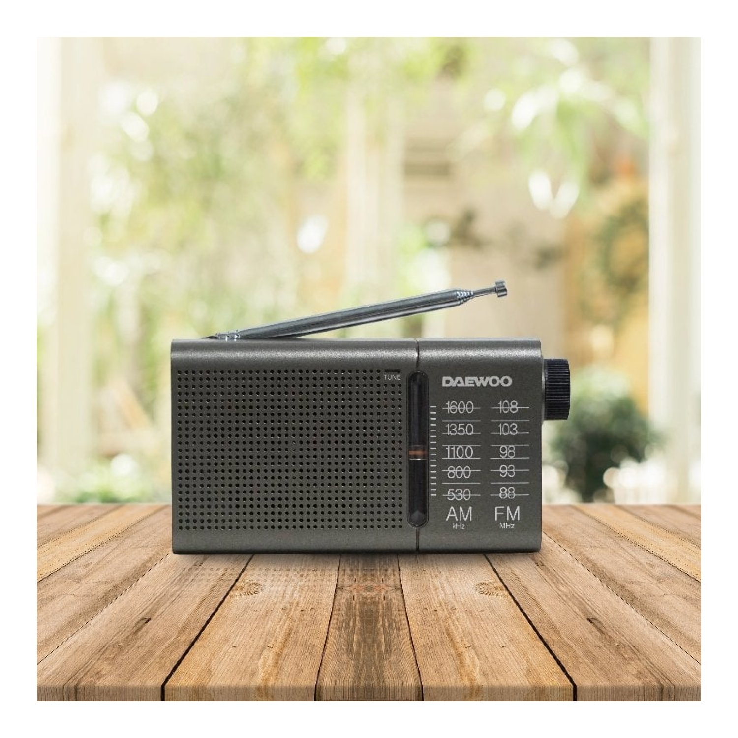 Radio Portátil Daewoo DW1035/ a Pilas/ Gris Oscuro