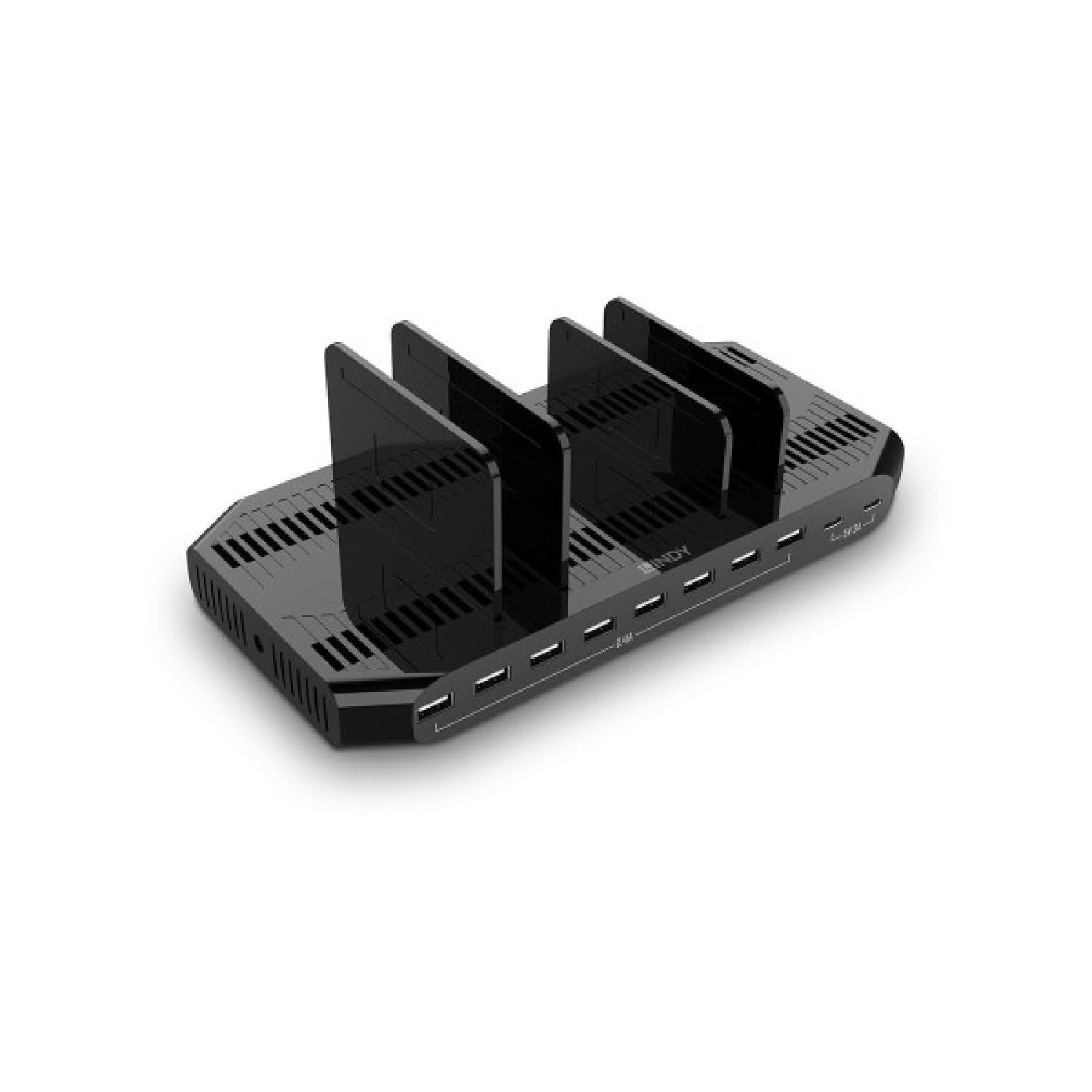 Lindy 73435 cargador de dispositivo móvil Smartphone, Tableta Negro Corriente alterna Carga rápida Interior