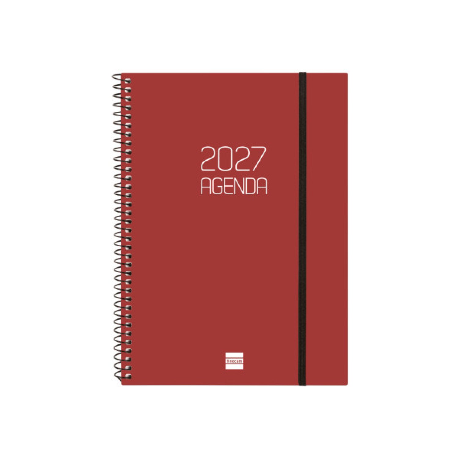AGENDA 2027 BASIC OPAQUE E10 155X212MM SEMANA VISTA HORIZONTAL BURDEOS FINOCAM 742767427