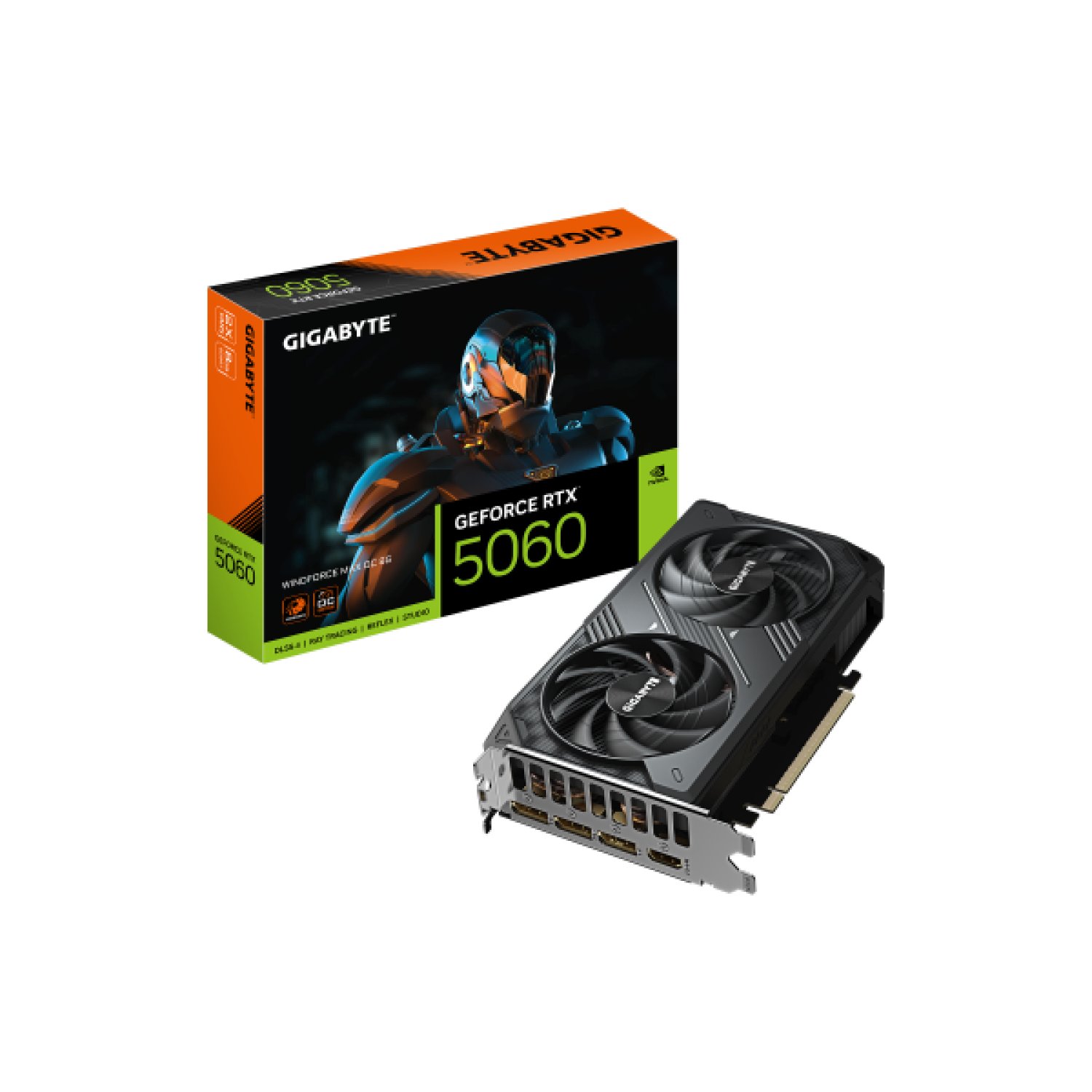 GIGABYTE GeForce RTX 5060 WINDFORCE MAX 8G Tarjeta Gráfica – 8 GB GDDR7, 128 bits, PCI-E 5.0, 2512 MHz Frecuencia del núcleo, 3 x DP, 1 x HDMI, NVIDIA DLSS 4, GV-N5060WF2MAX-8GD