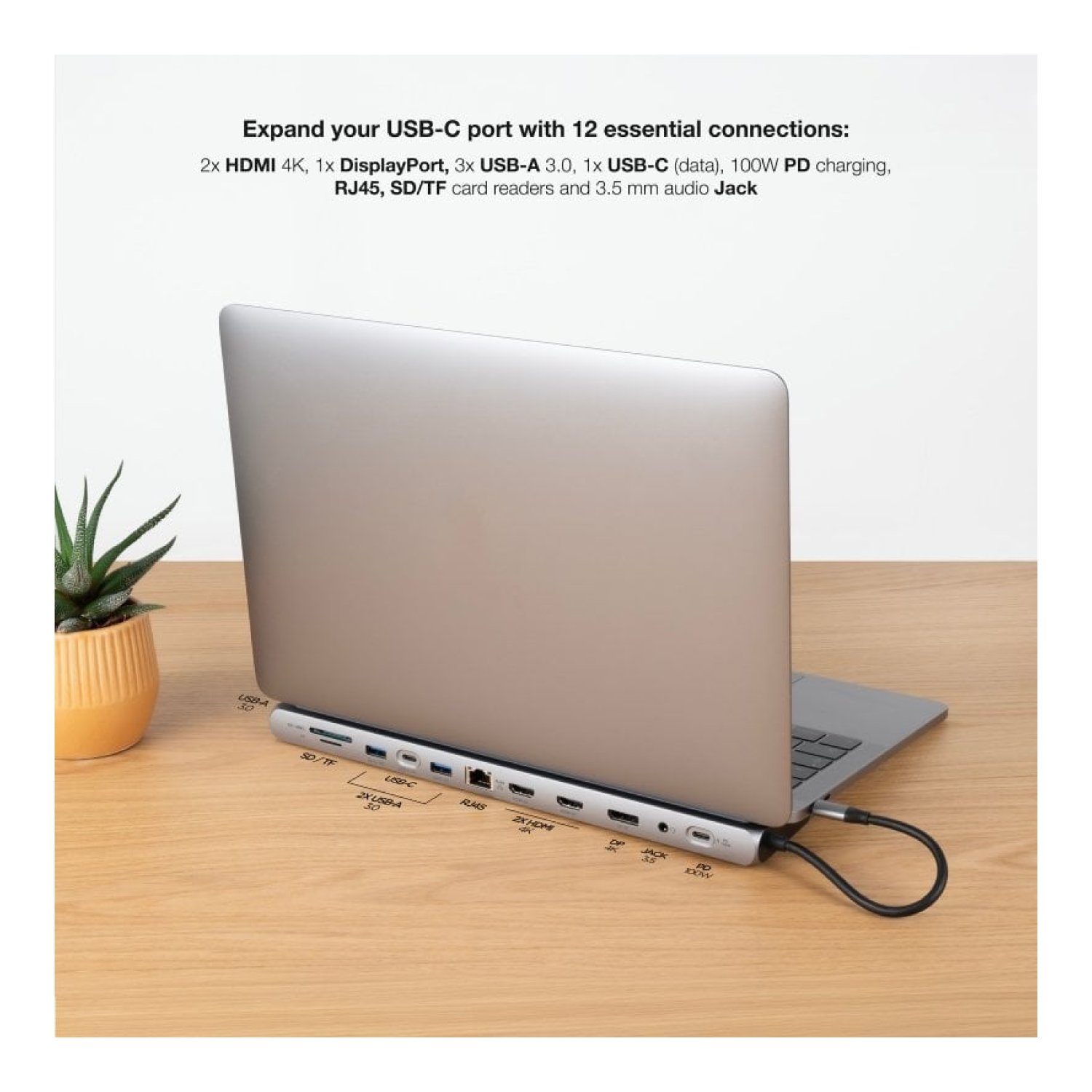 Docking Tipo-C Nanocable 10.16.1012/ 3xUSB/ 1xUSB Tipo-C/ 2xHDMI 4K/ 1xDisplayPort/ 1xRJ45/ 1xLector tarjetas/ 1xJack 3.5/ 1xUSB Tipo-C PD/ Gris