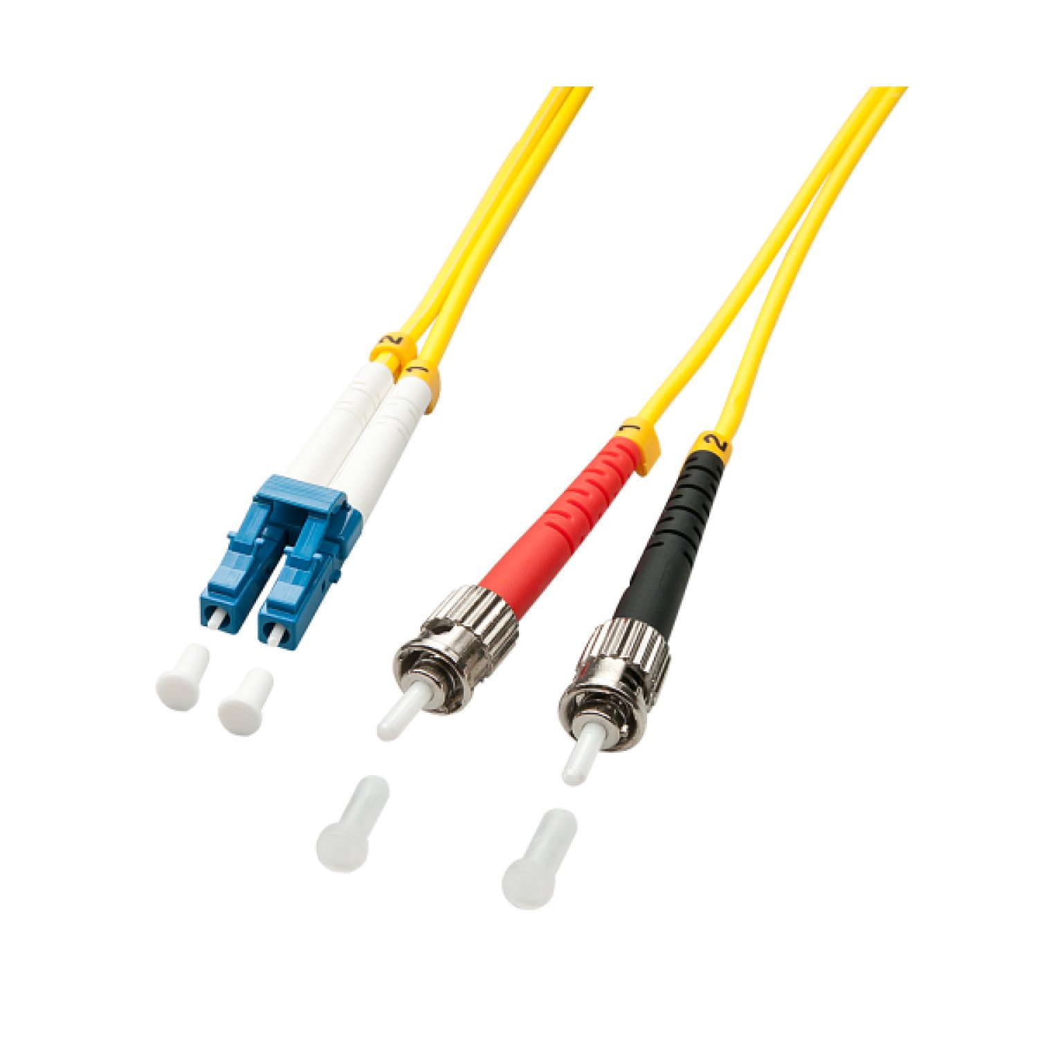 Lindy 5.0m OS2 LC - ST Duplex Cable de fibra óptica e InfiniBand 5 m Amarillo