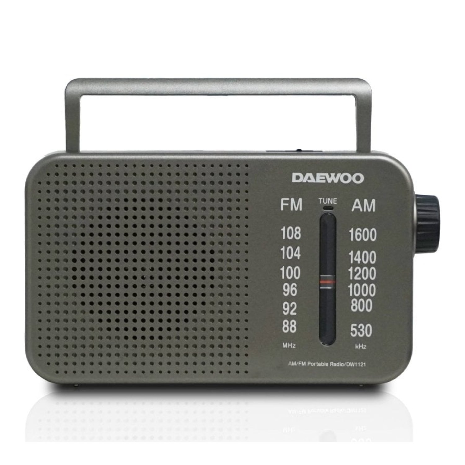Radio Portátil Daewoo DW1121/con Cable/ a Pilas/ Gris