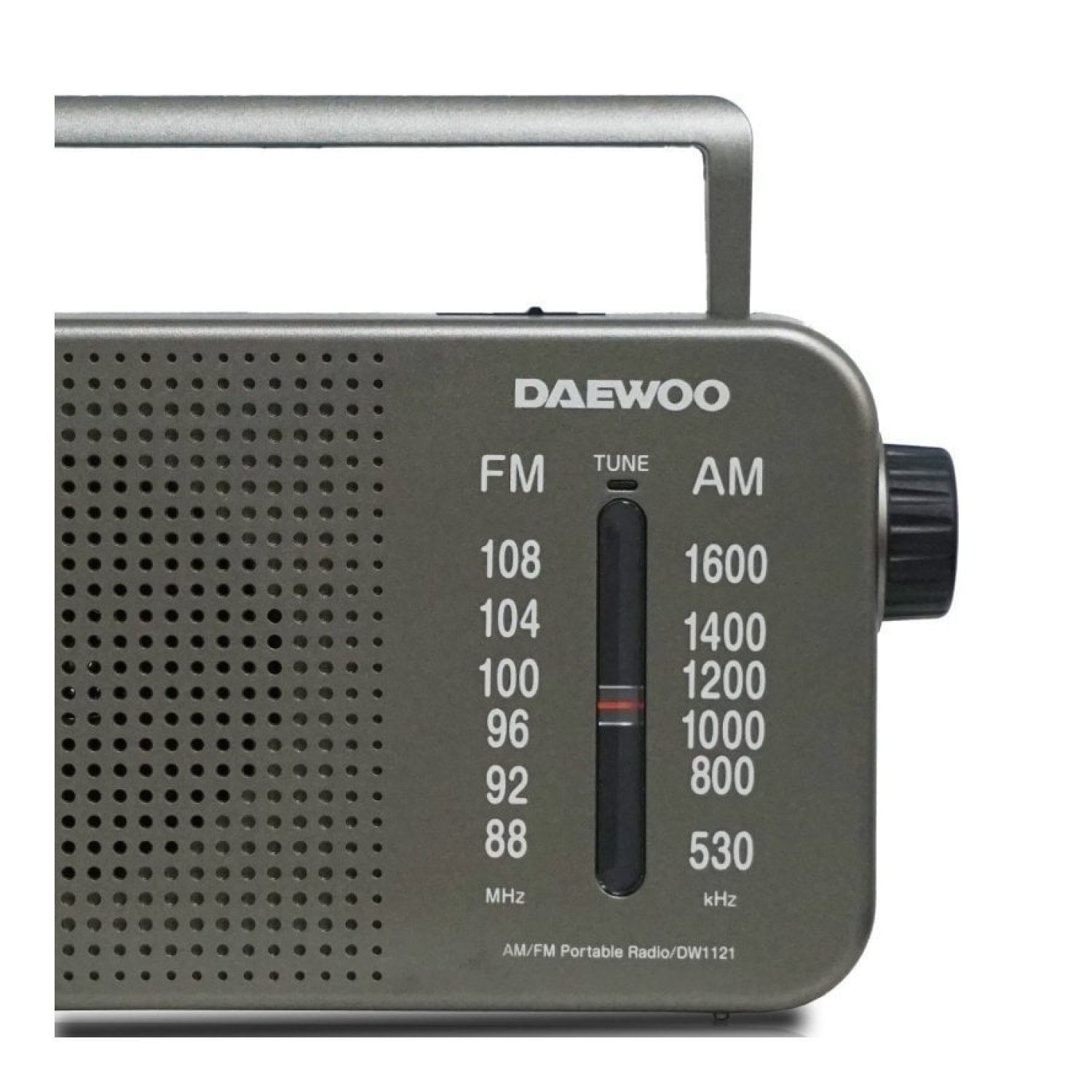 Radio Portátil Daewoo DW1121/con Cable/ a Pilas/ Gris