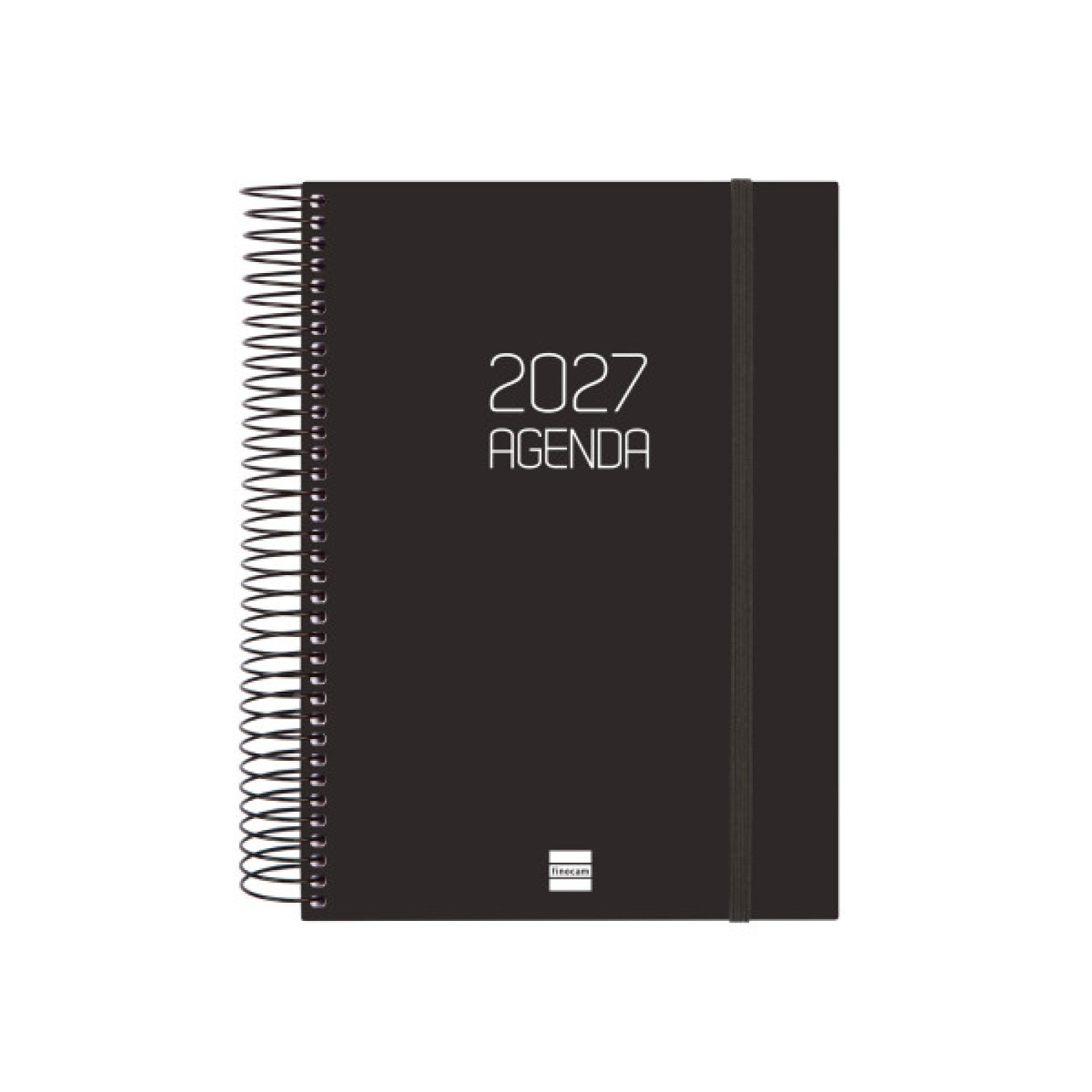 AGENDA 2027 BASIC OPAQUE E10 155X212MM DIA PAGINA NEGRO FINOCAM 742916027