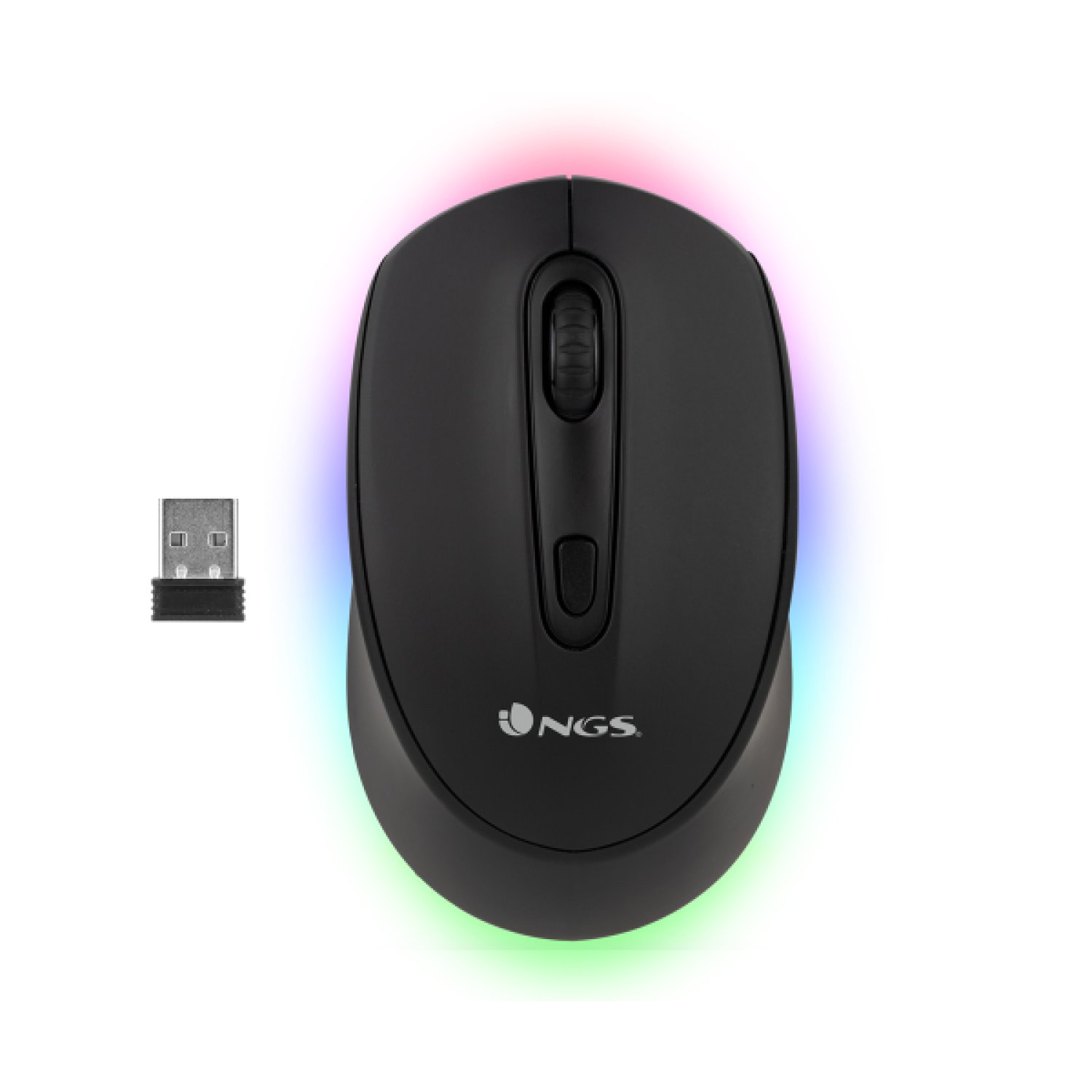 NGS SMOG-RB ratón Juego Ambidextro RF Wireless + Bluetooth Óptico 2400 DPI