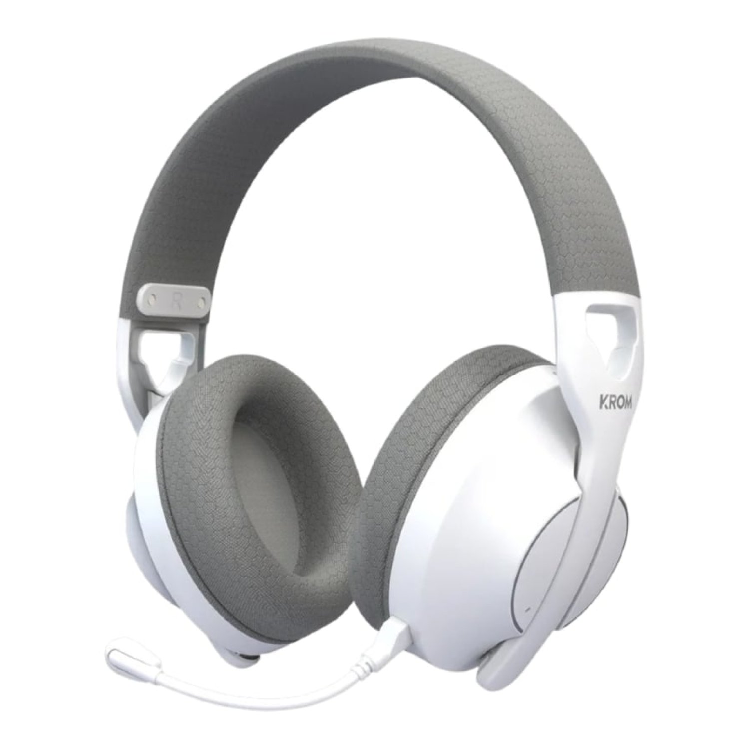 Auriculares Gaming Inalámbricos con Micrófono Krom Phase/ Bluetooth/ Jack 3.5/ USB 2.0/ Blancos