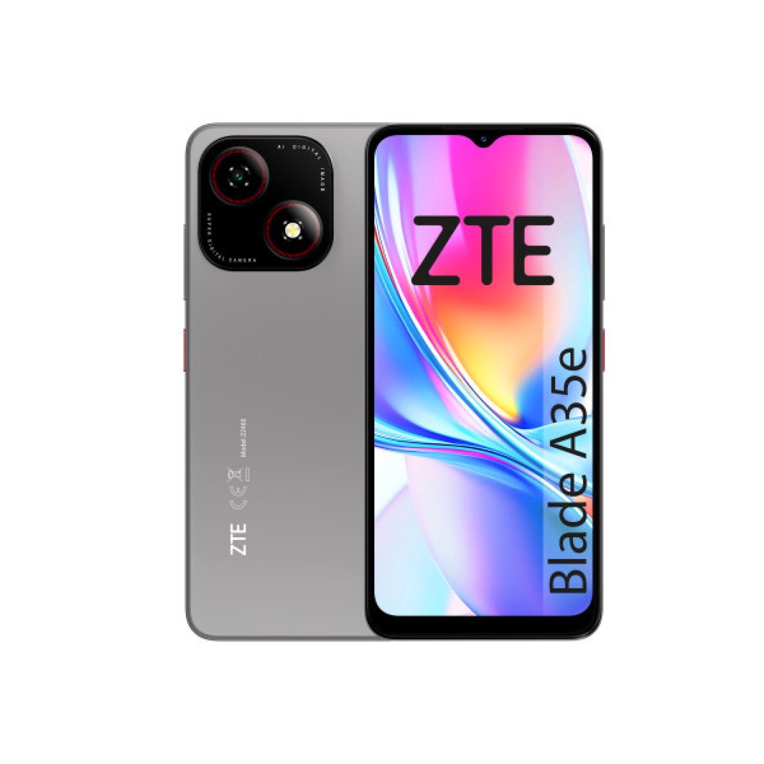 ZTE Blade A35e 16,6 cm (6.52") SIM doble Android 14 Go edition USB Tipo C 2 GB 64 GB 5000 mAh Gris