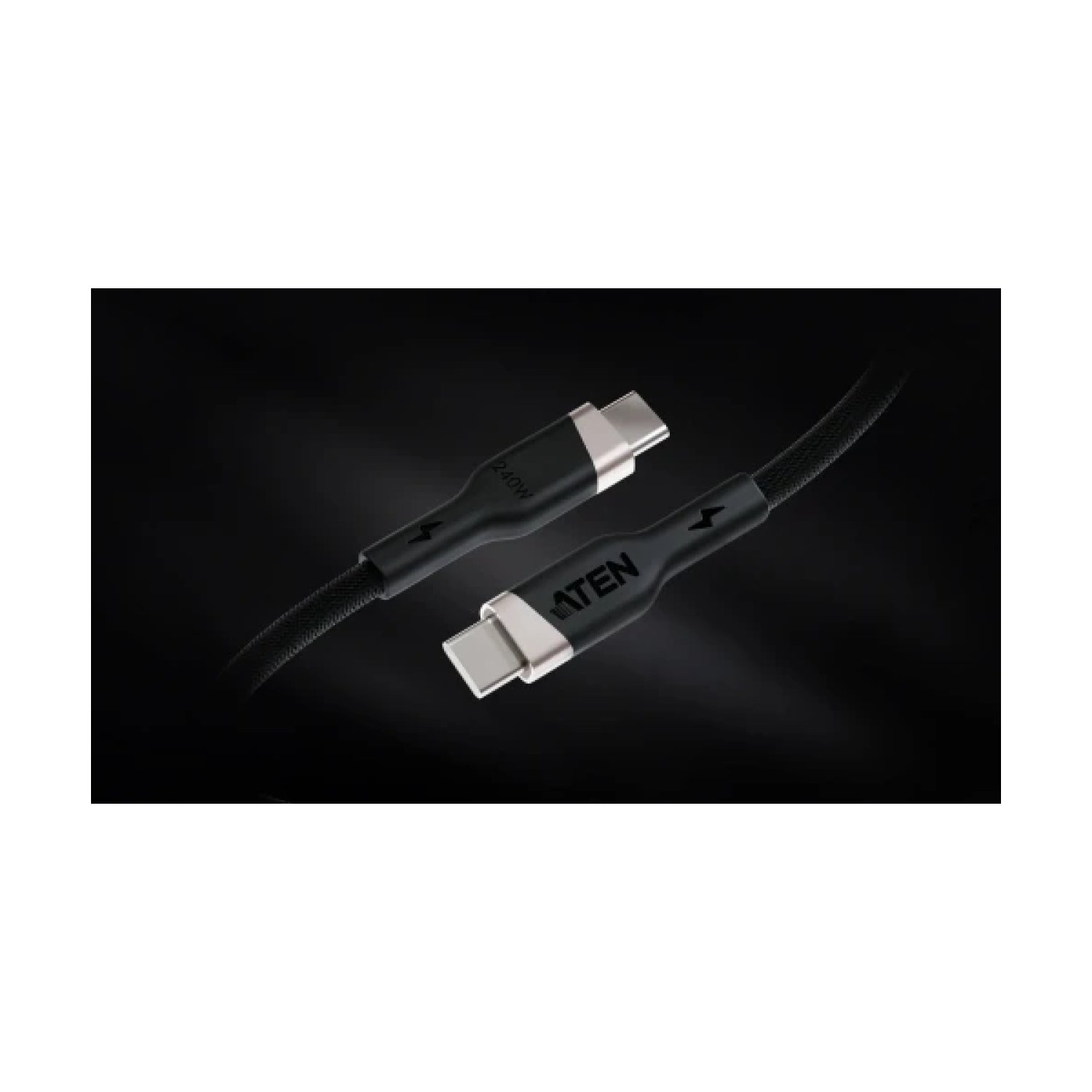 ATEN  CABLE USB-C 240W USB-C TO USB-C BRAIDED CHARGING CABLE (2M)(2L-3102P240)